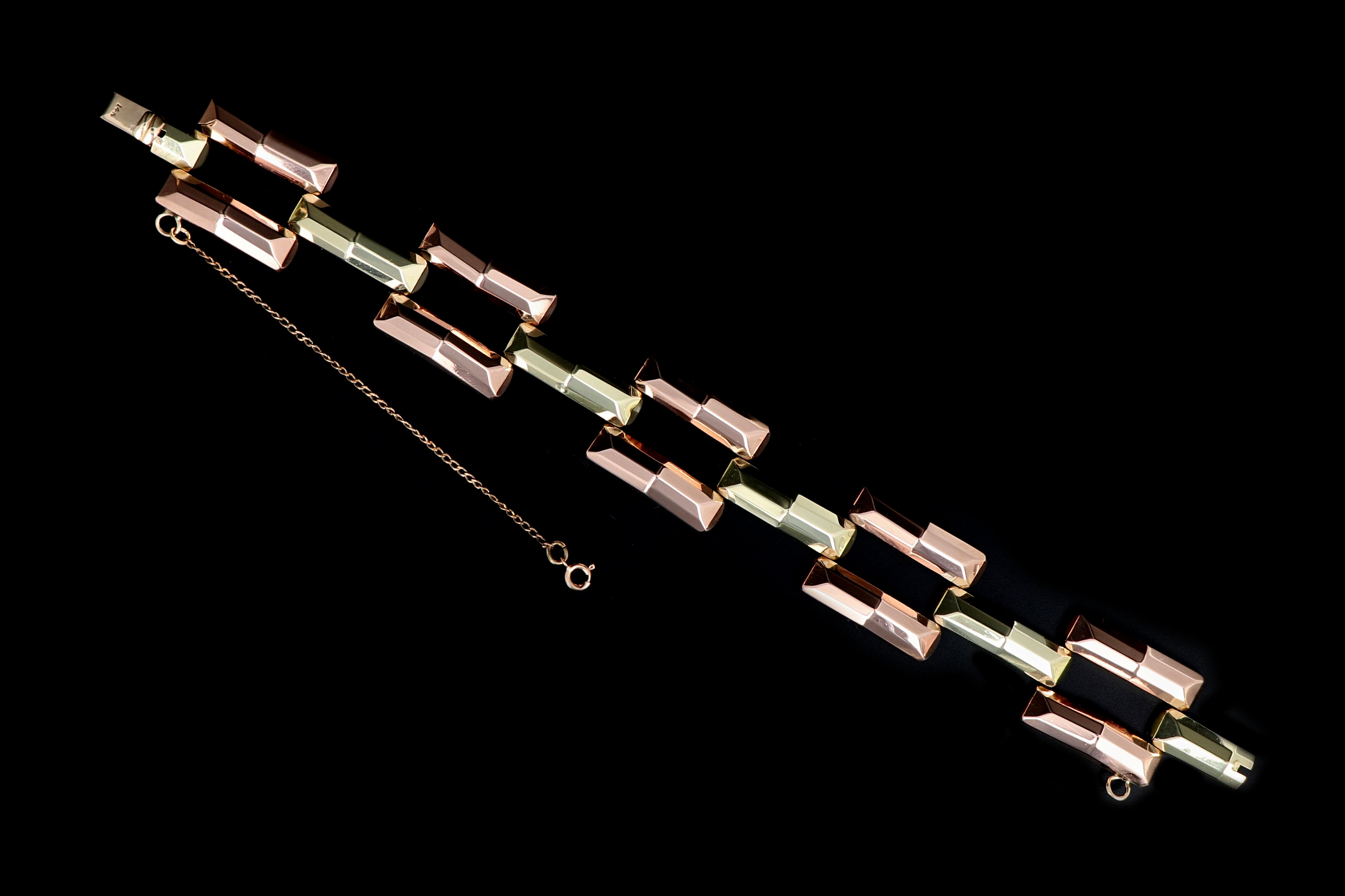 Retro 14K Yellow & Rose Gold Bracelet - Queen May