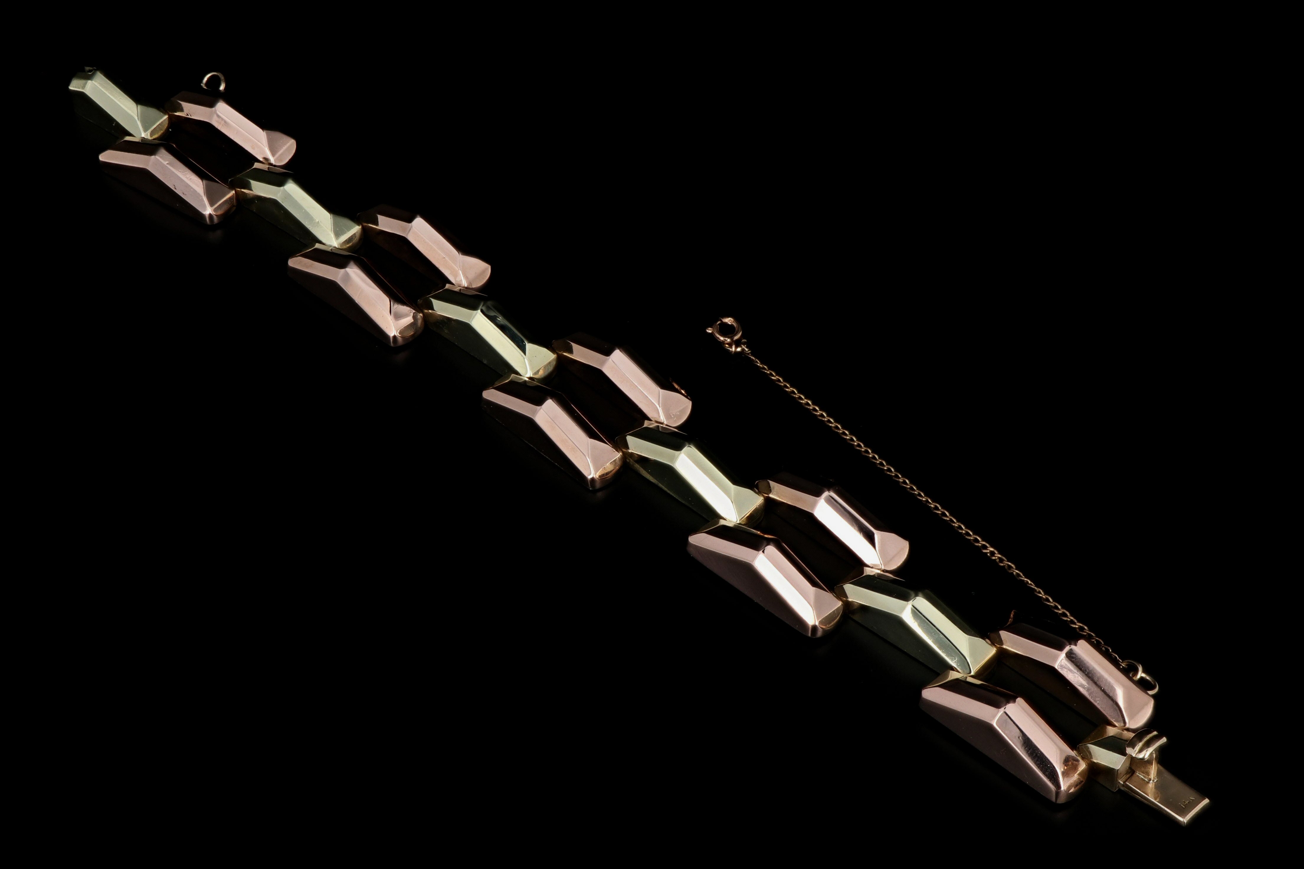 Retro 14K Yellow & Rose Gold Bracelet - Queen May