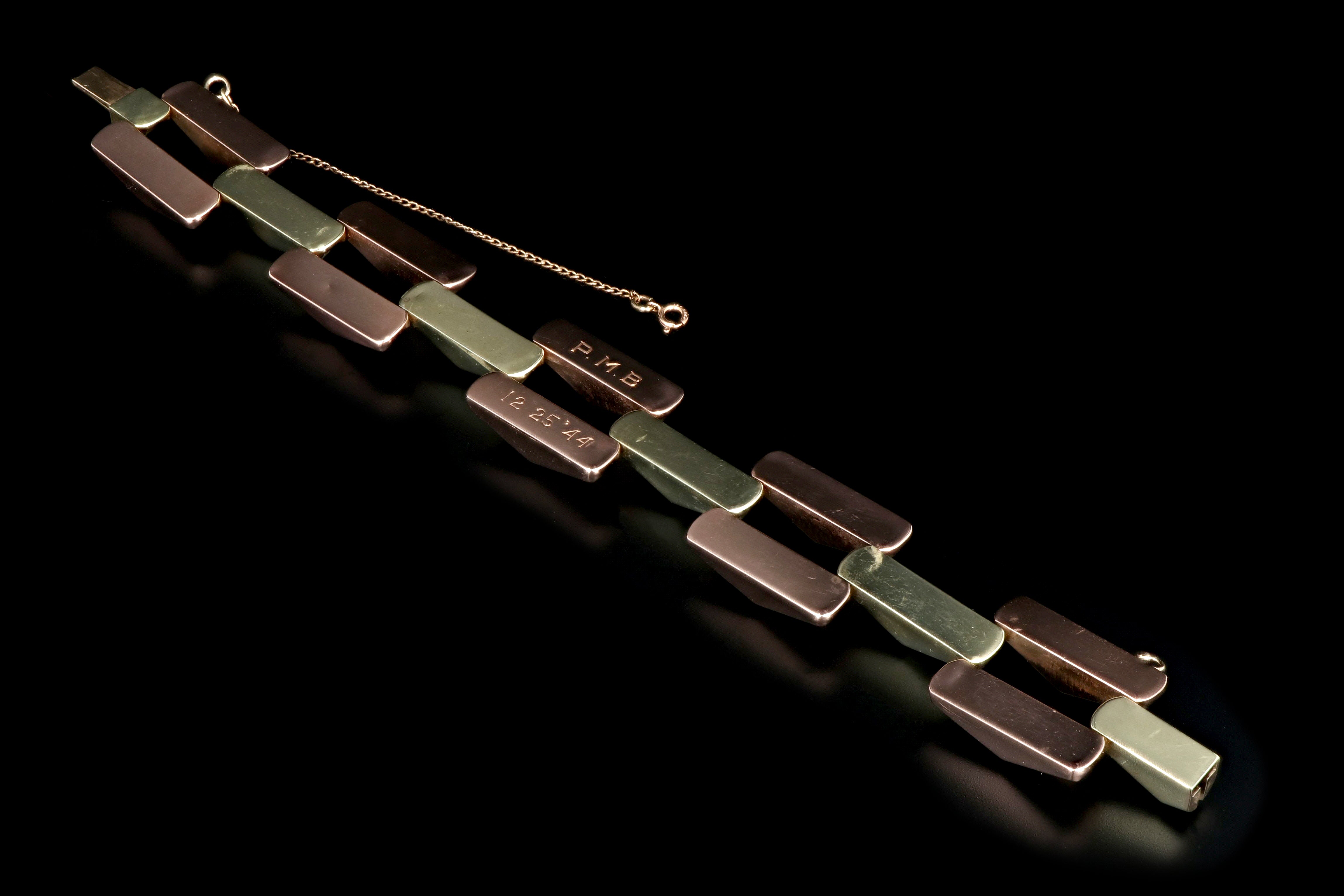 Retro 14K Yellow & Rose Gold Bracelet - Queen May