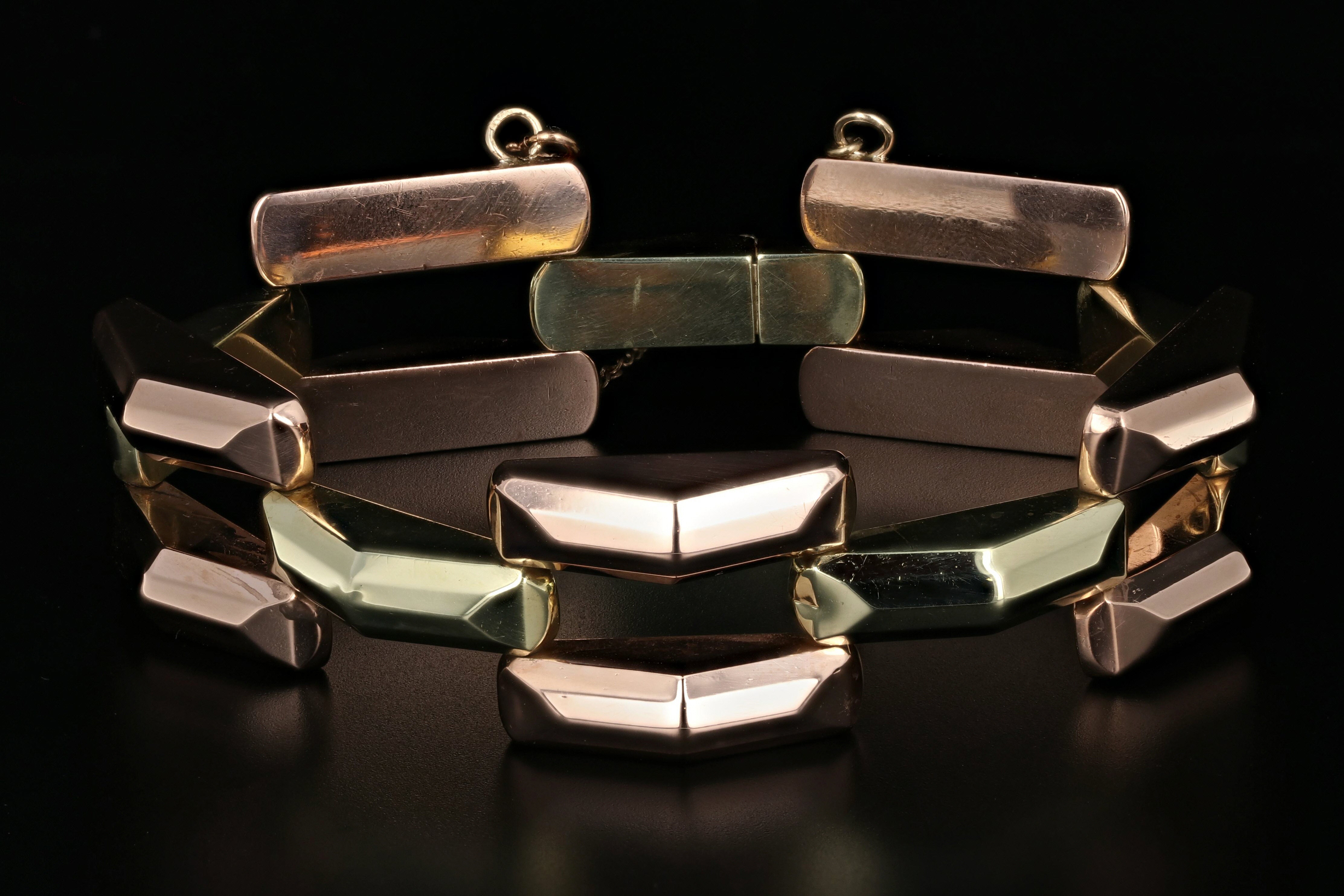 Retro 14K Yellow & Rose Gold Bracelet - Queen May