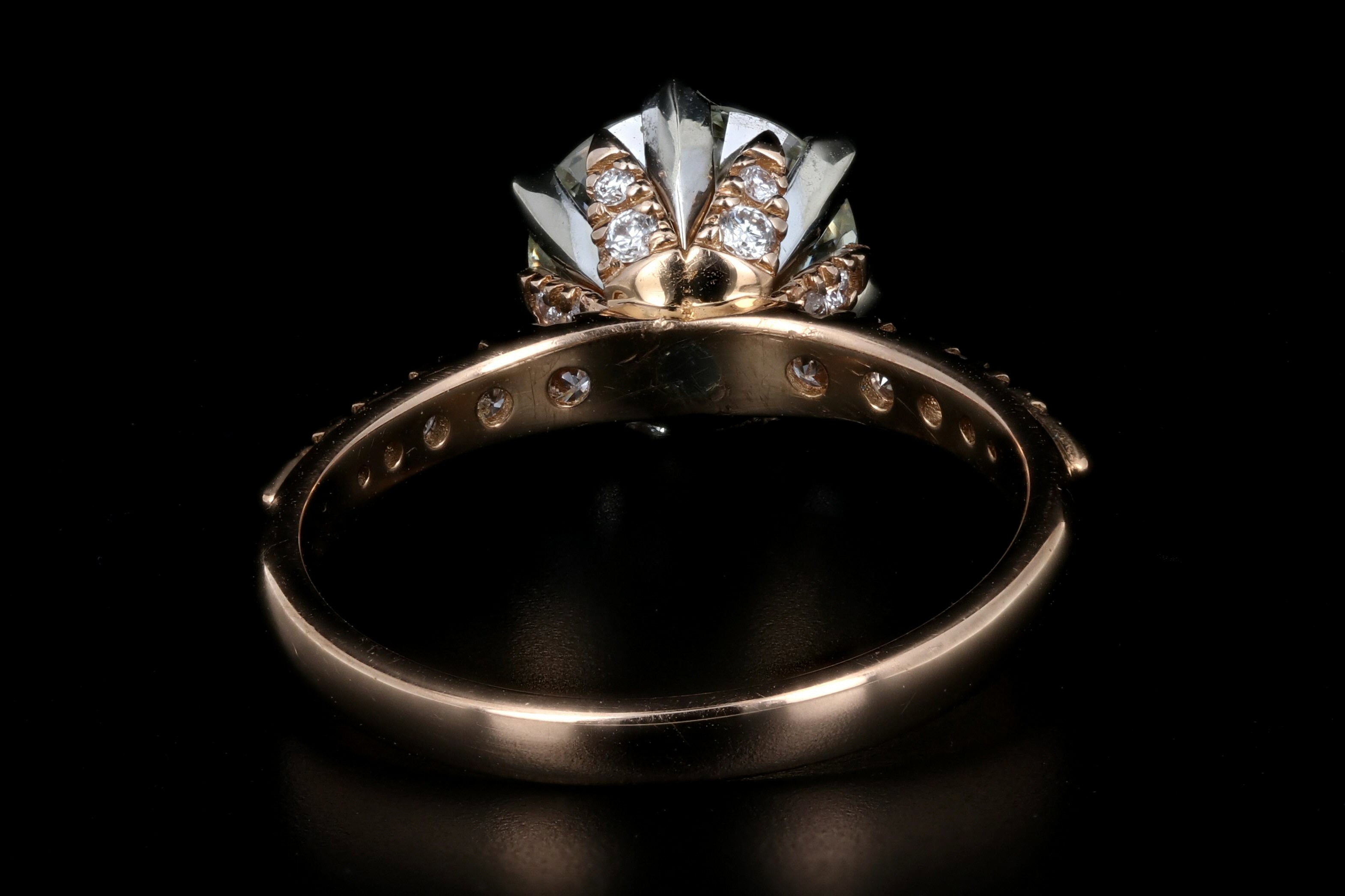 Modern 18K Rose Gold 1.86 Carat Diamond Engagement Ring GIA Certified - Queen May
