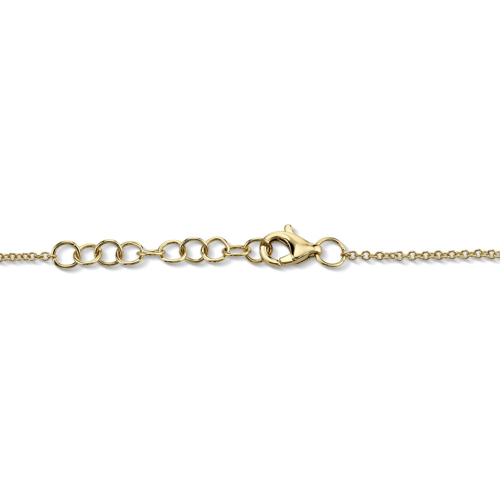 14K Gold Diamond Pave Diamond Shape Bracelet - Queen May
