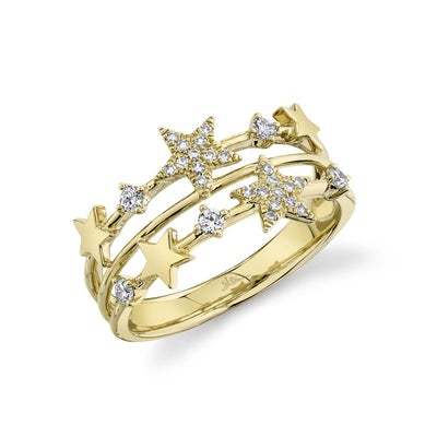 0.21CT Diamond Pave Star Ring - Queen May
