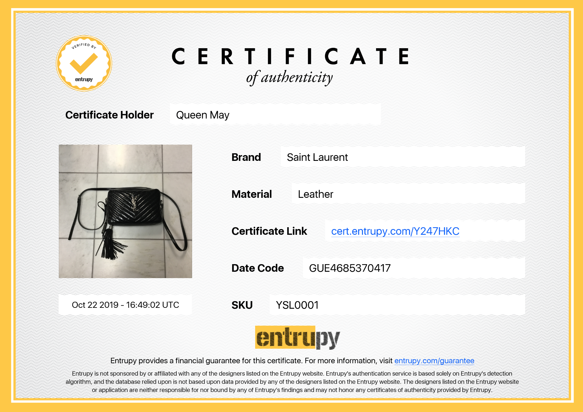 Saint Laurent Quilted Crinkled Leather Camera Bag - Queen May