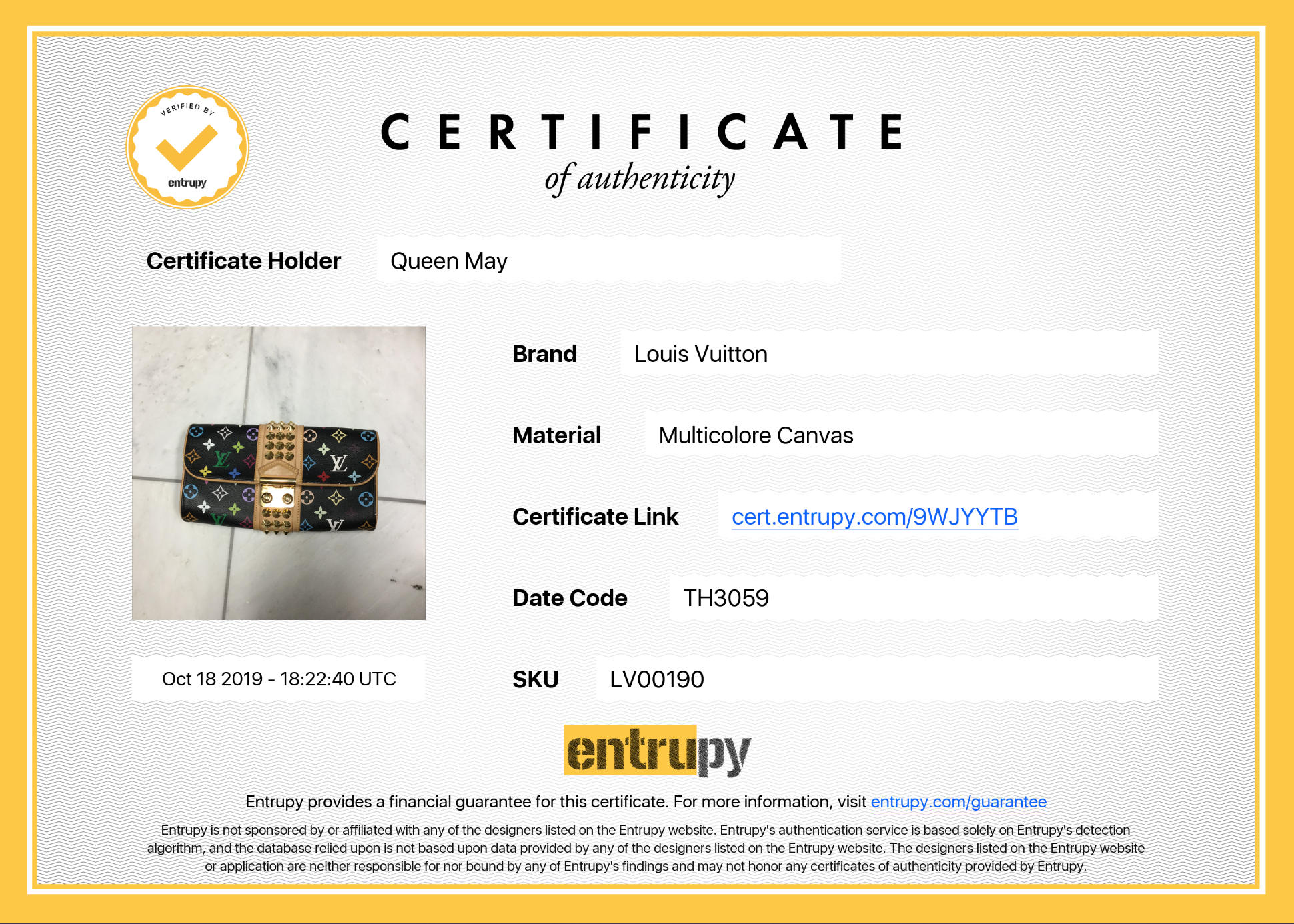 Louis Vuitton Black Multicolore Courtney Clutch - Queen May