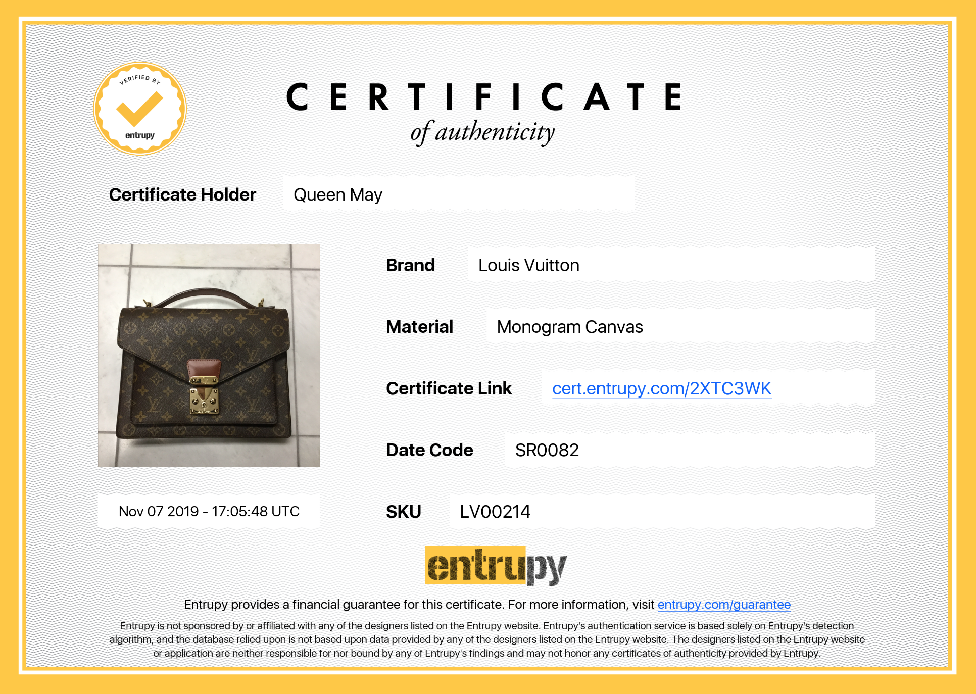 Vuitton Monogram Monceau 28 w/ Strap - Queen May