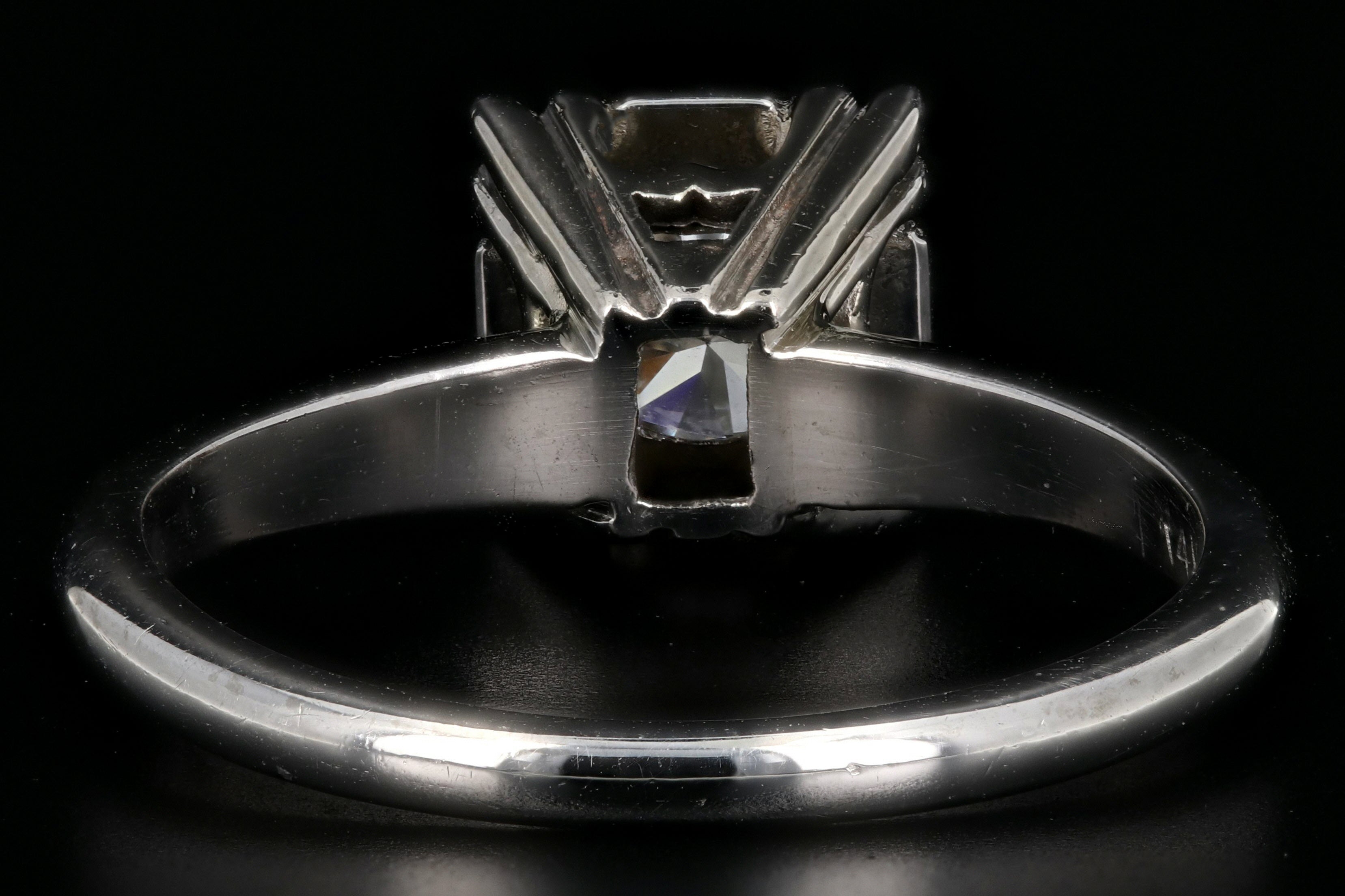 Mid-Century 14K White Gold .65 Carat Round Cut Diamond Ring c.1950's - Queen May