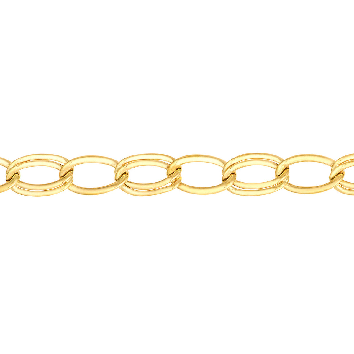 14K Yellow Gold Double Link Bracelet - Queen May