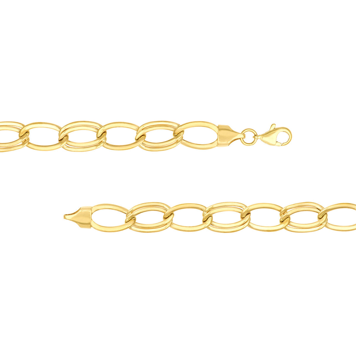 14K Yellow Gold Double Link Bracelet - Queen May