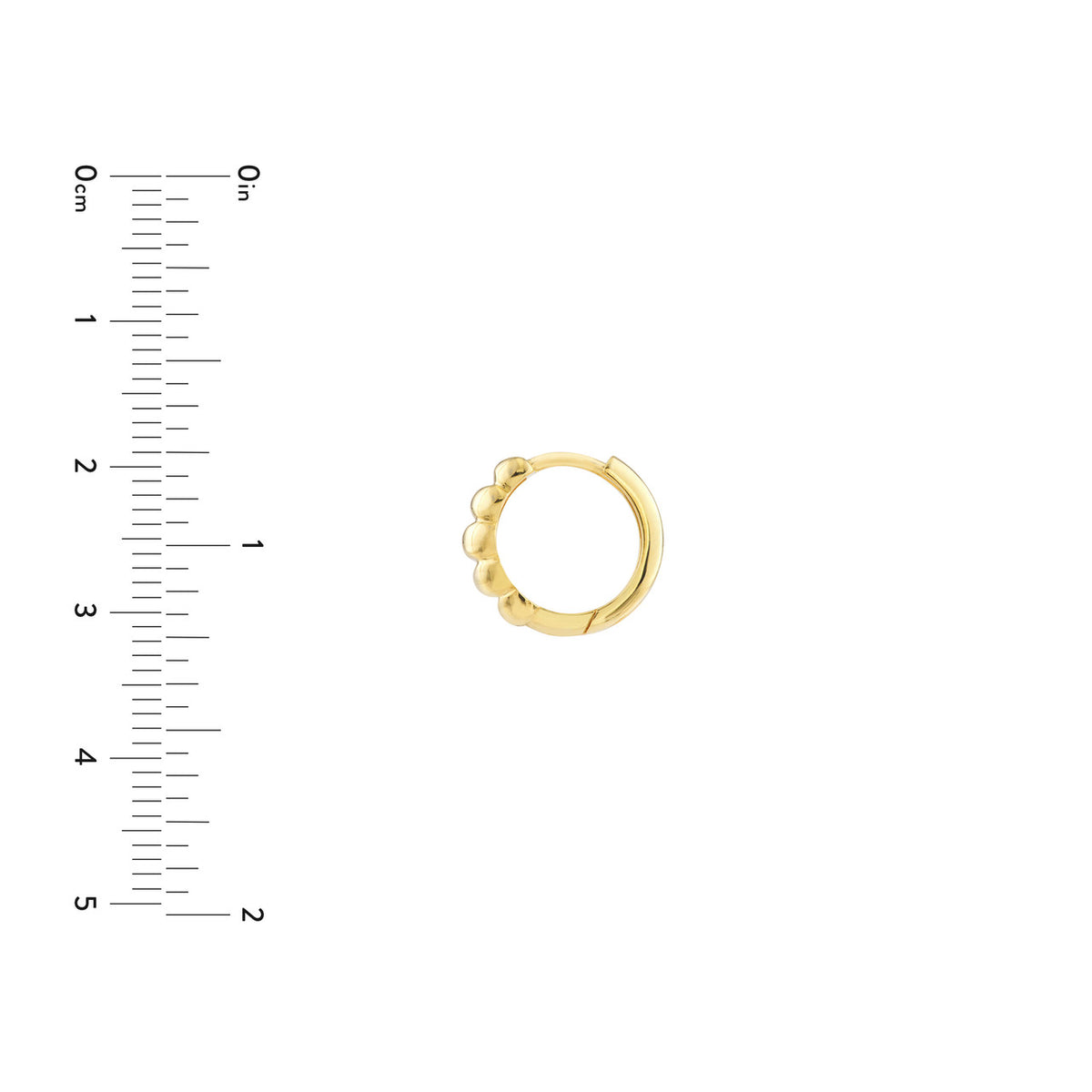 14K Yellow Gold Mini Croissant Huggie Earrings - Queen May
