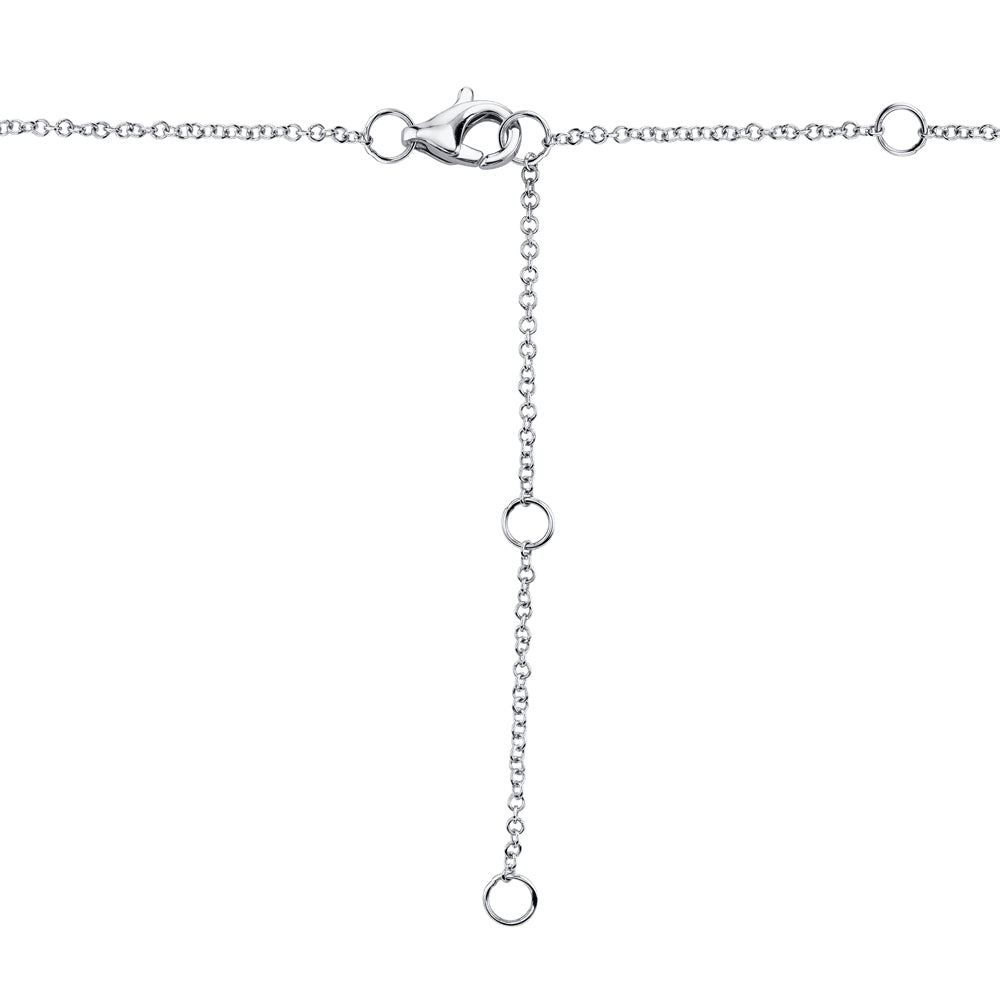 14K Gold Diamond Pave Circle Pendant Necklace - Queen May