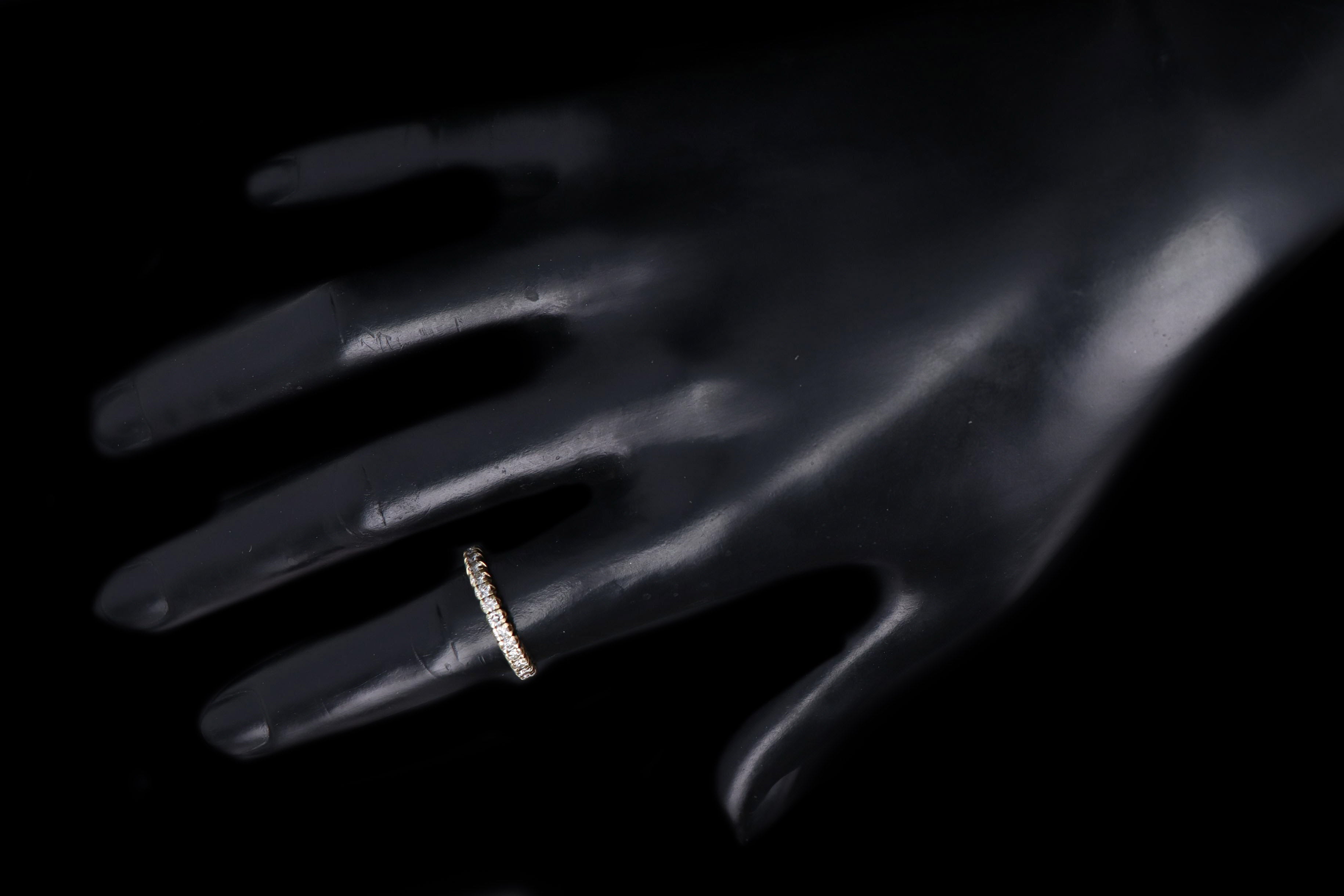 Vintage 14K Yellow Gold .50 Carat Total Weight Diamond Wedding Band - Queen May