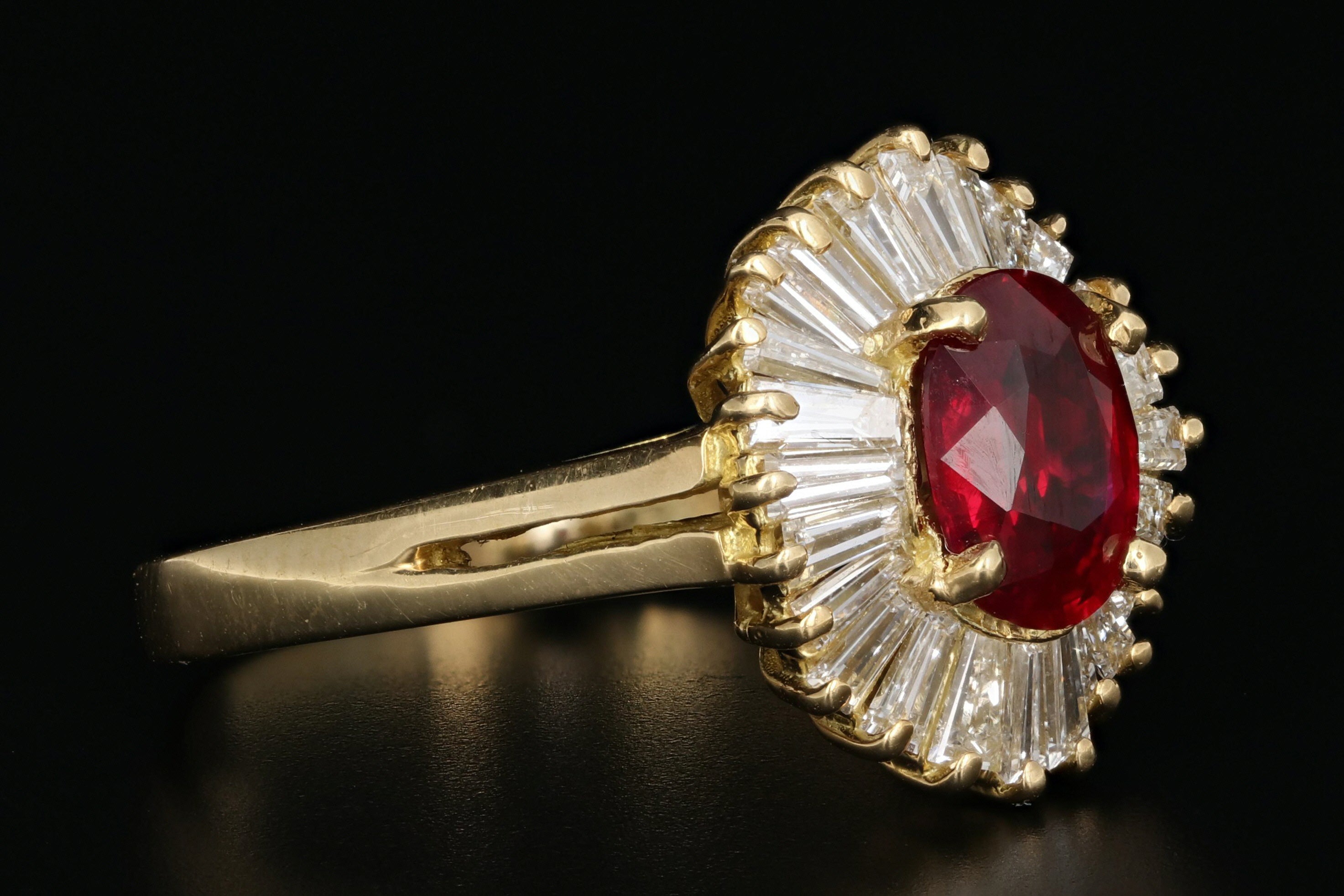 GIA Pigeons Blood Burma 1.43 Carat Ruby & Diamond Ring - Queen May