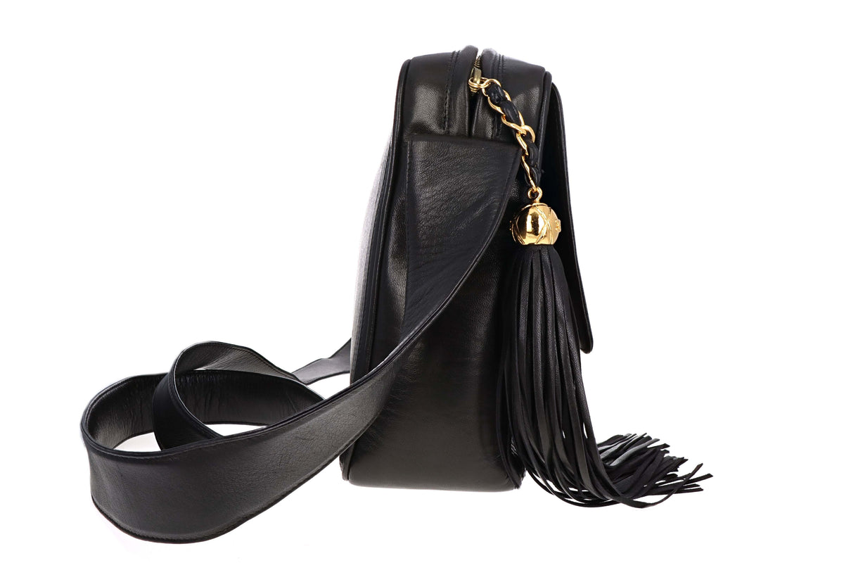 Chanel Vintage Lambskin Large Tassel Camera Bag - Queen May