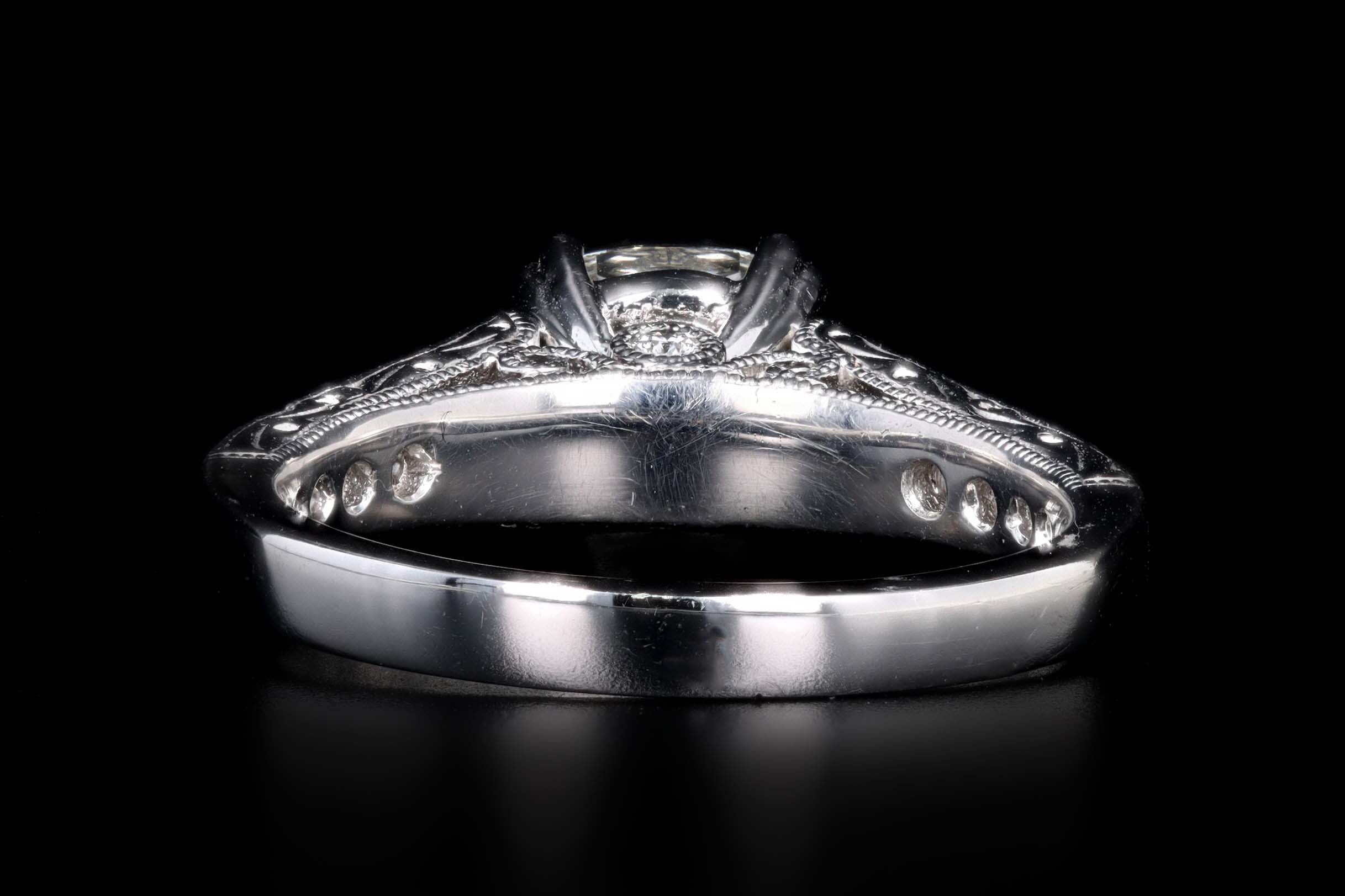 14K White Gold 1.66 Carat Cushion Cut Diamond Engagement Ring GIA Certified - Queen May