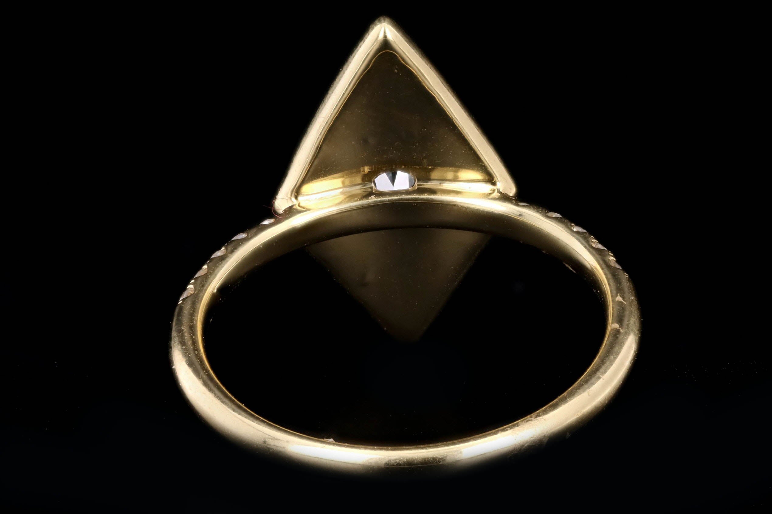 18K Yellow Gold 0.86 Carat Old European Cut Diamond Mosaic Engagement Ring - Queen May