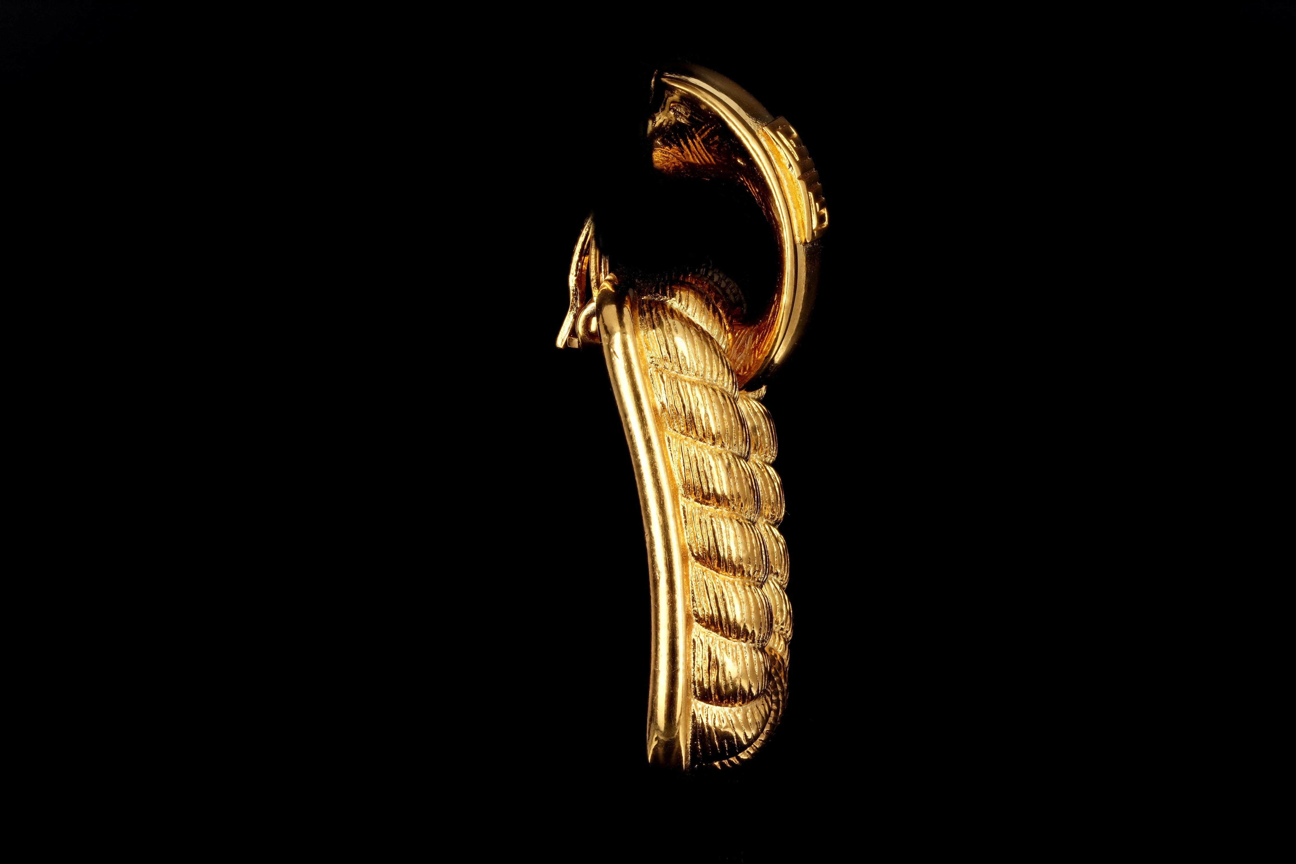 Vintage Givenchy Gold Plated Door Knocker Clip-On Earrings - Queen May