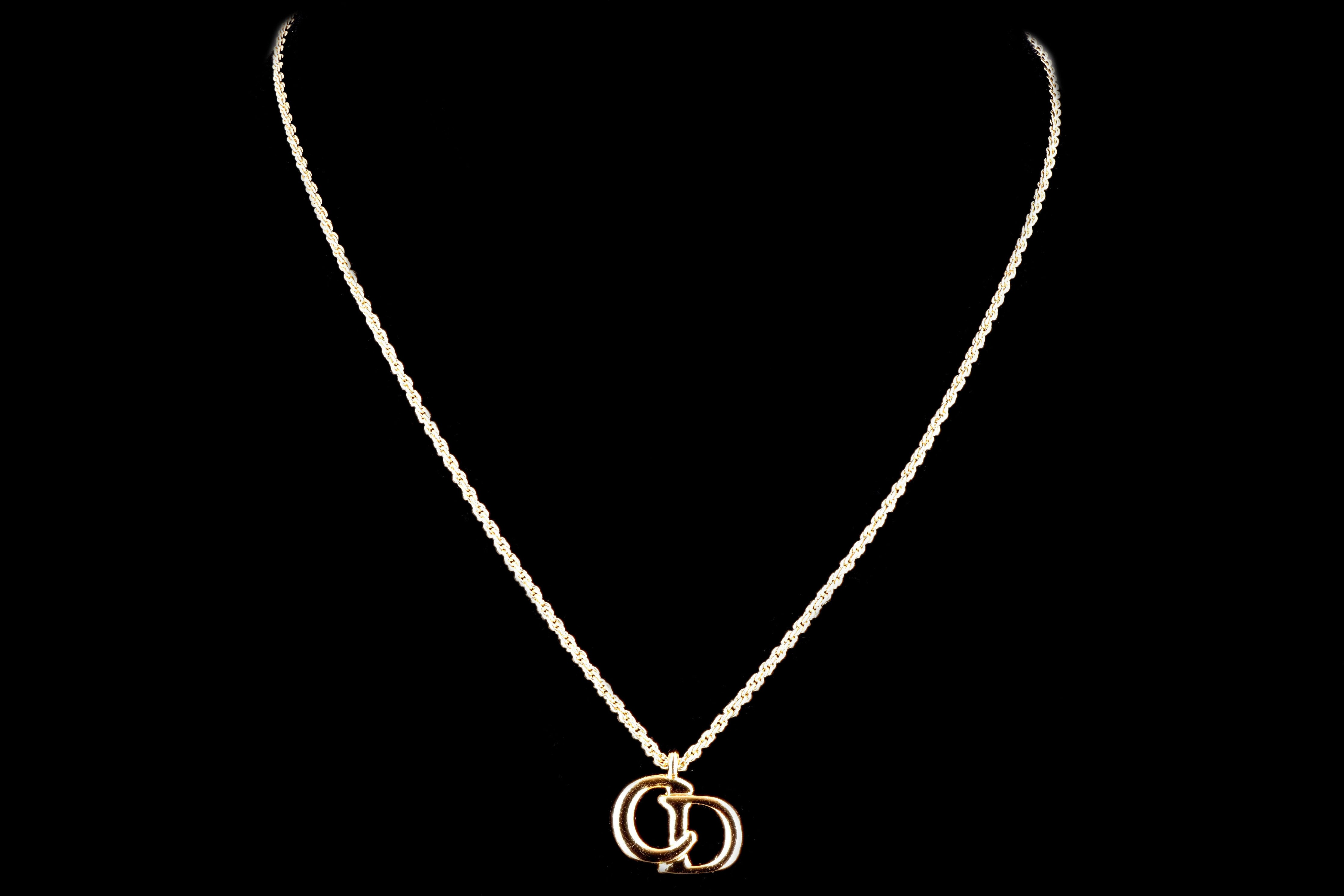 Vintage Christian Dior Logo Necklace - Queen May
