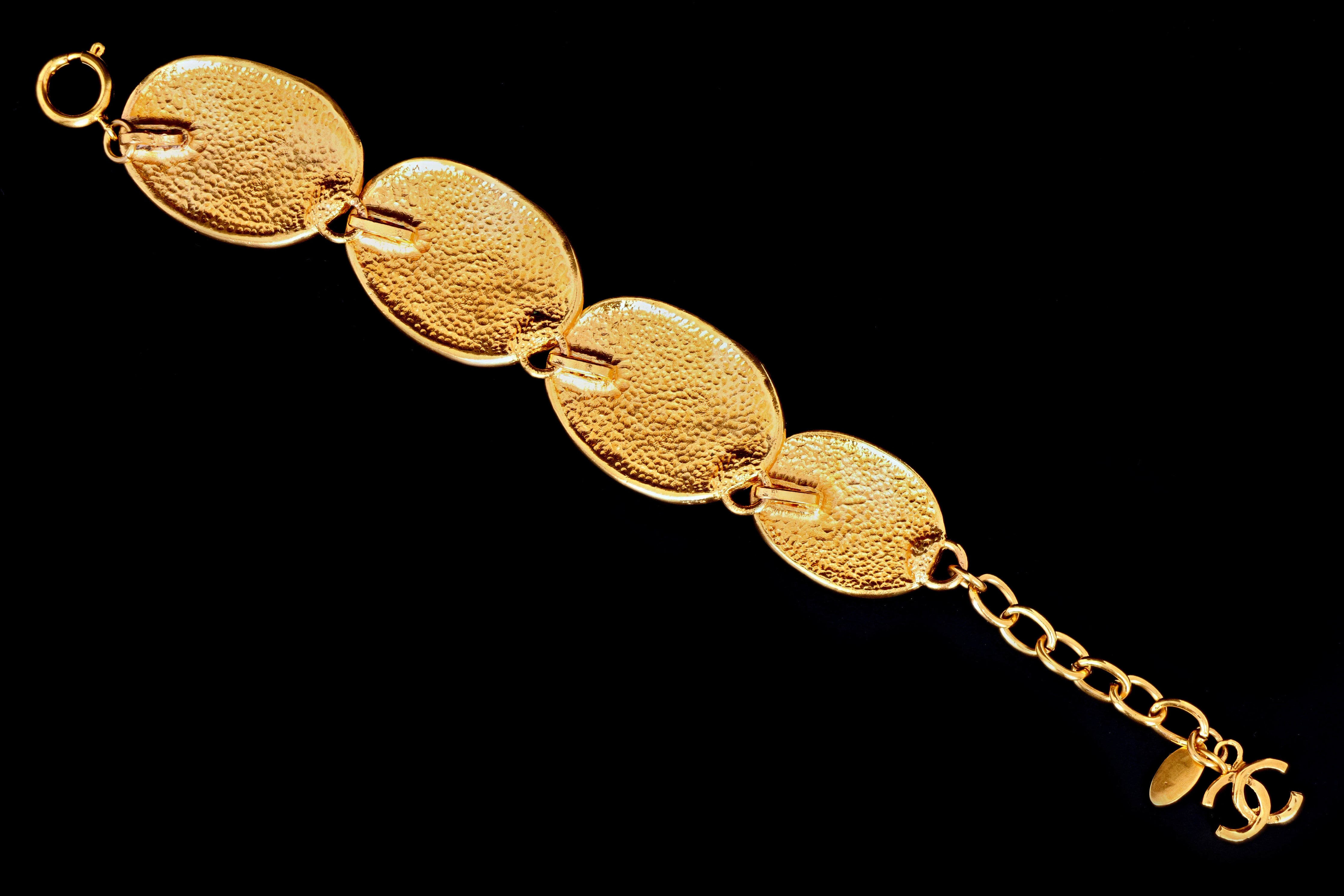 Vintage Chanel Crown CC Bracelet - Queen May