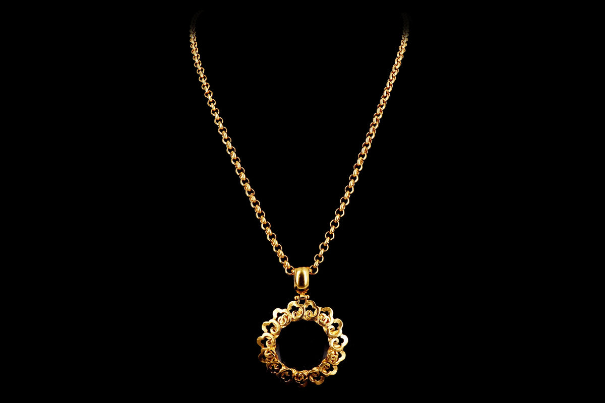 1997 Vintage Chanel Magnifying Glass Pendant Necklace - Queen May