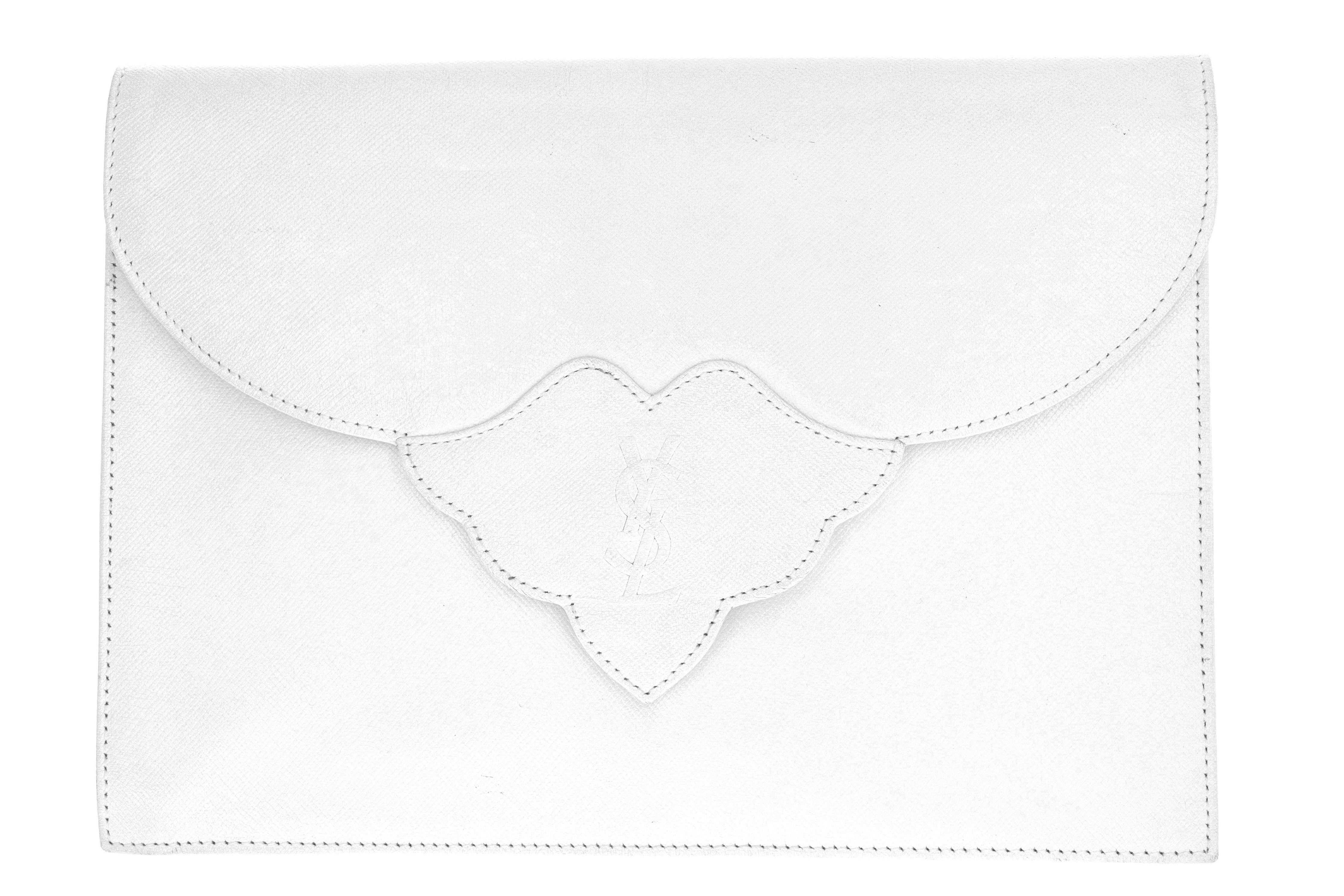 Vintage Saint Laurent White Clutch - Queen May