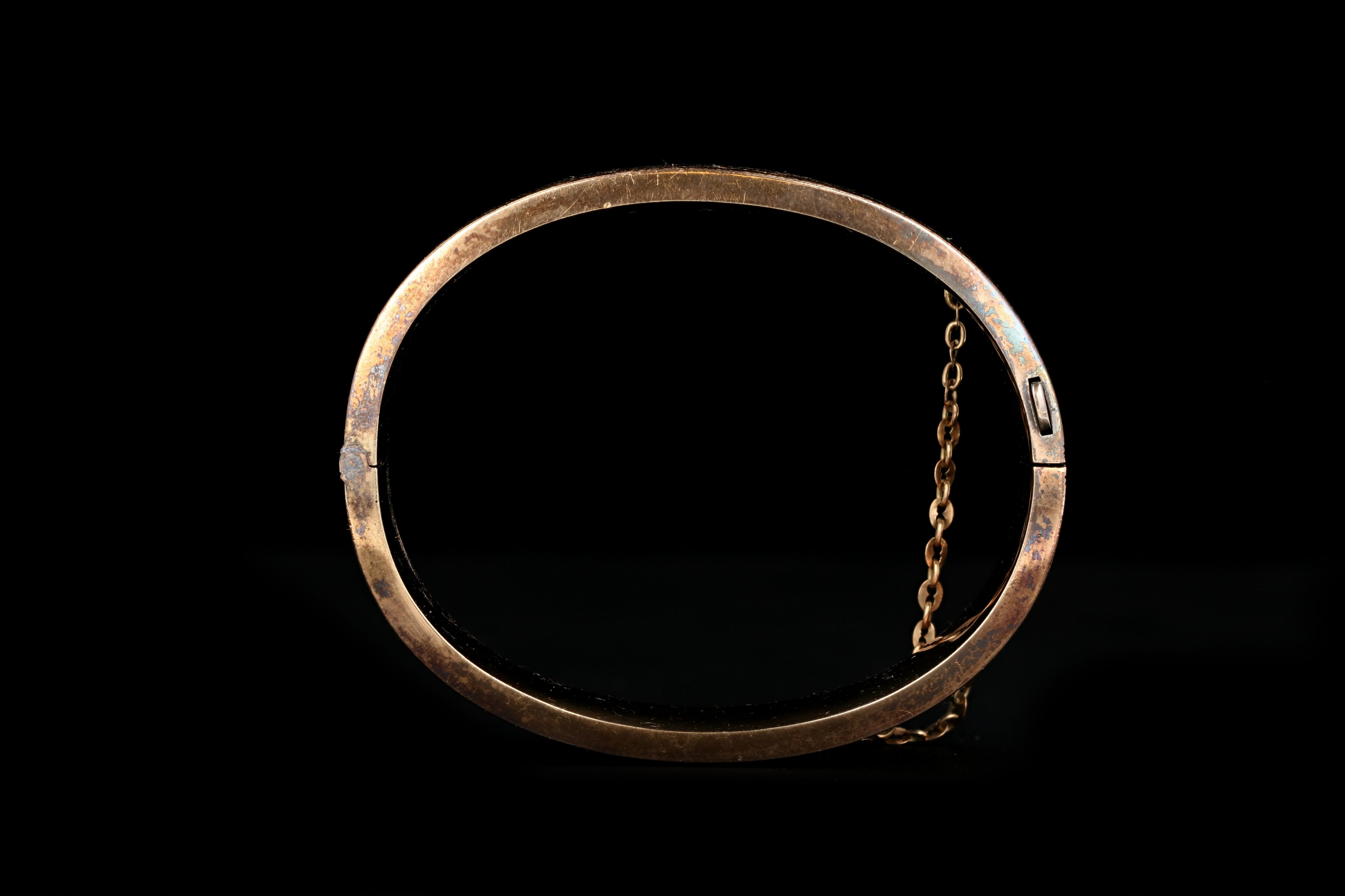 Victorian 14K Gold Pair of Wedding Bangles/Bracelets With Original Box - Queen May