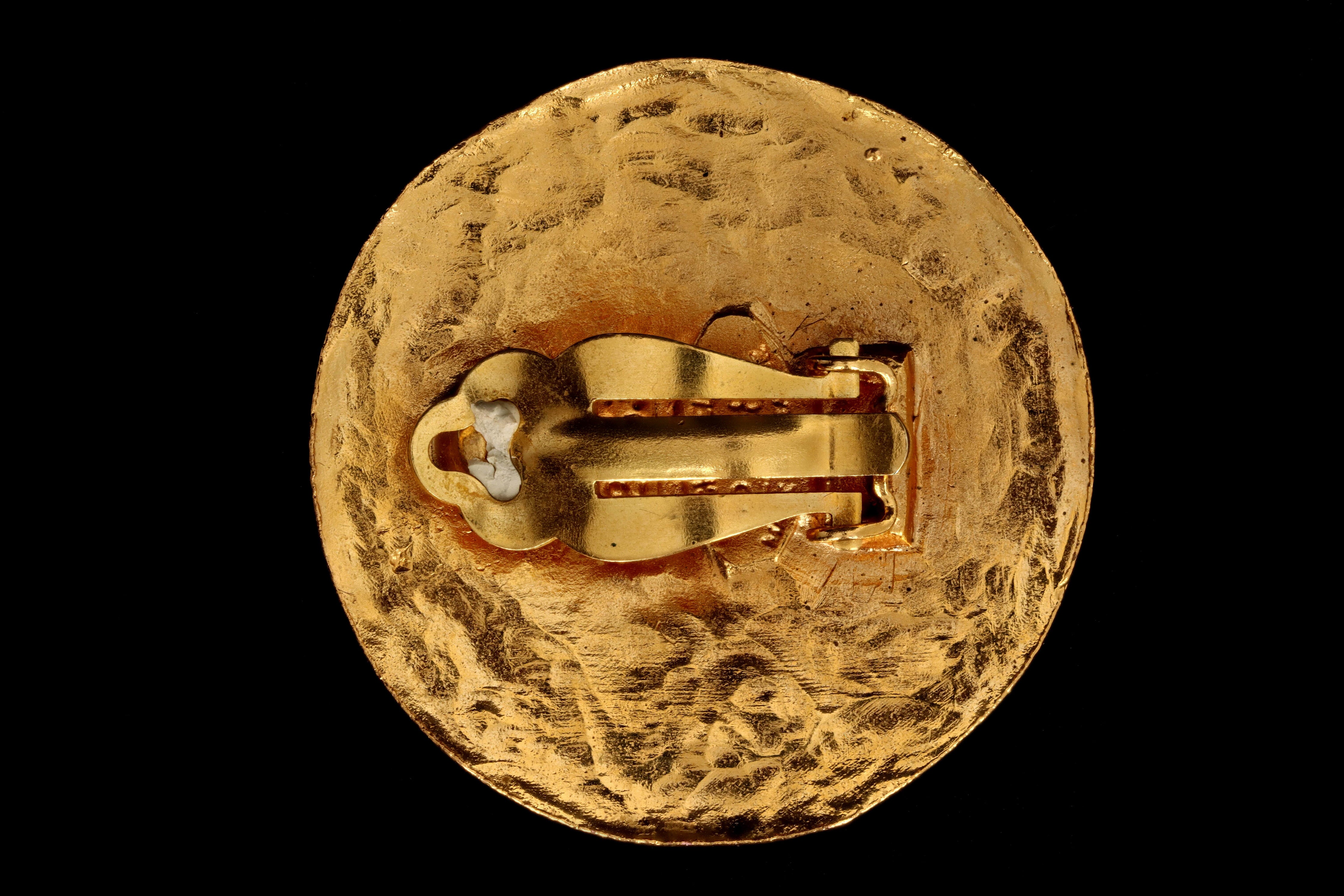 Vintage Chanel Logo Clip On Statement Earrings - Queen May