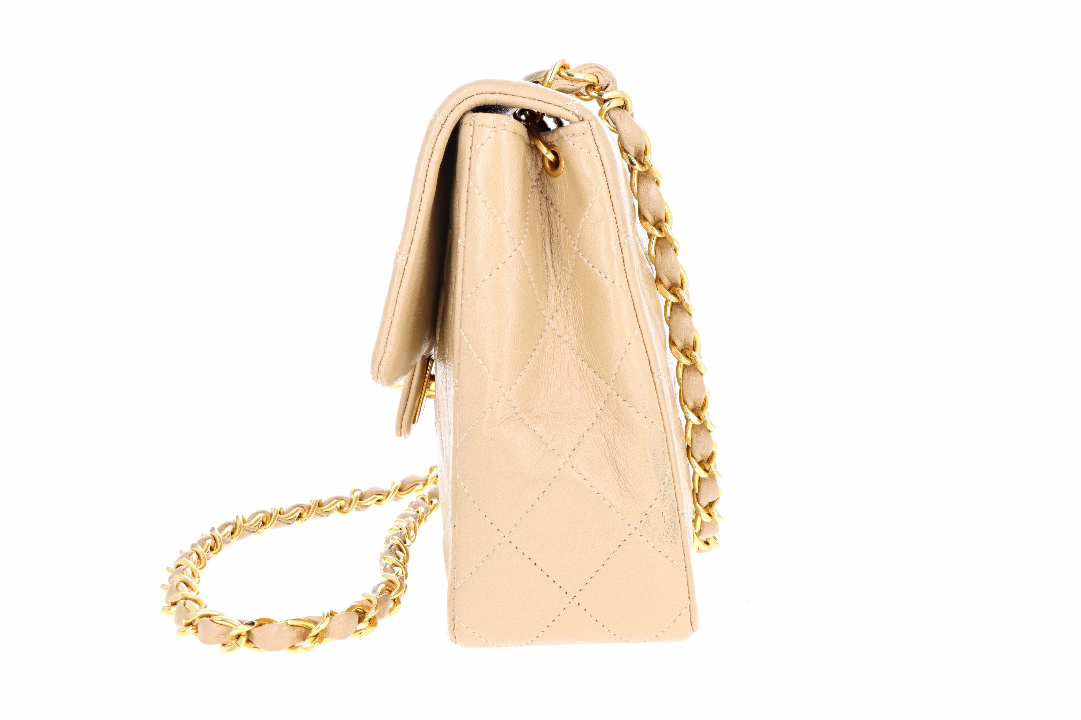Rare Vintage Chanel Mini 2.55 Classic Square Quilted Lambskin Single Flap Bag - Queen May