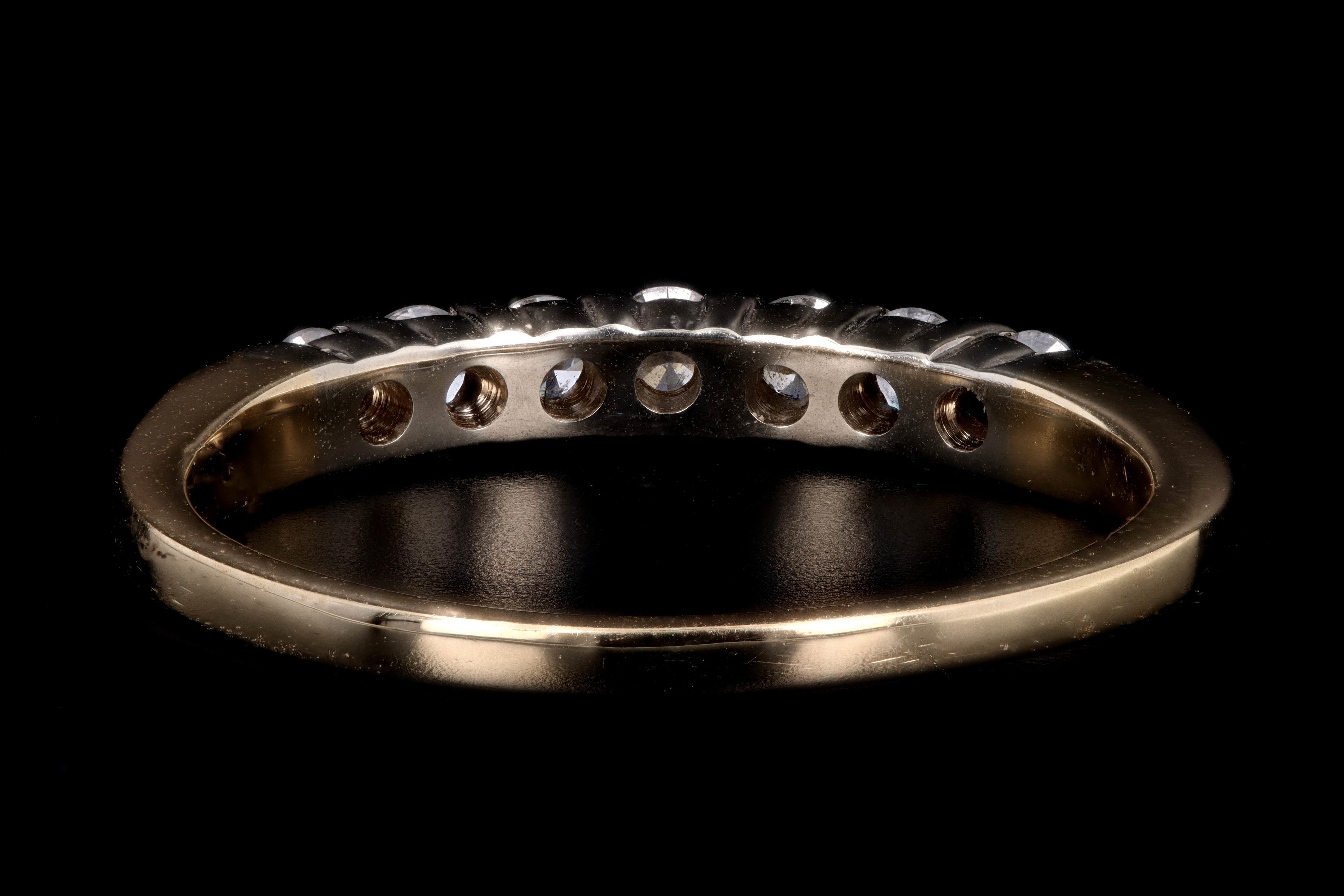 14K Gold .35 Carat Round Brilliant Diamond Band - Queen May