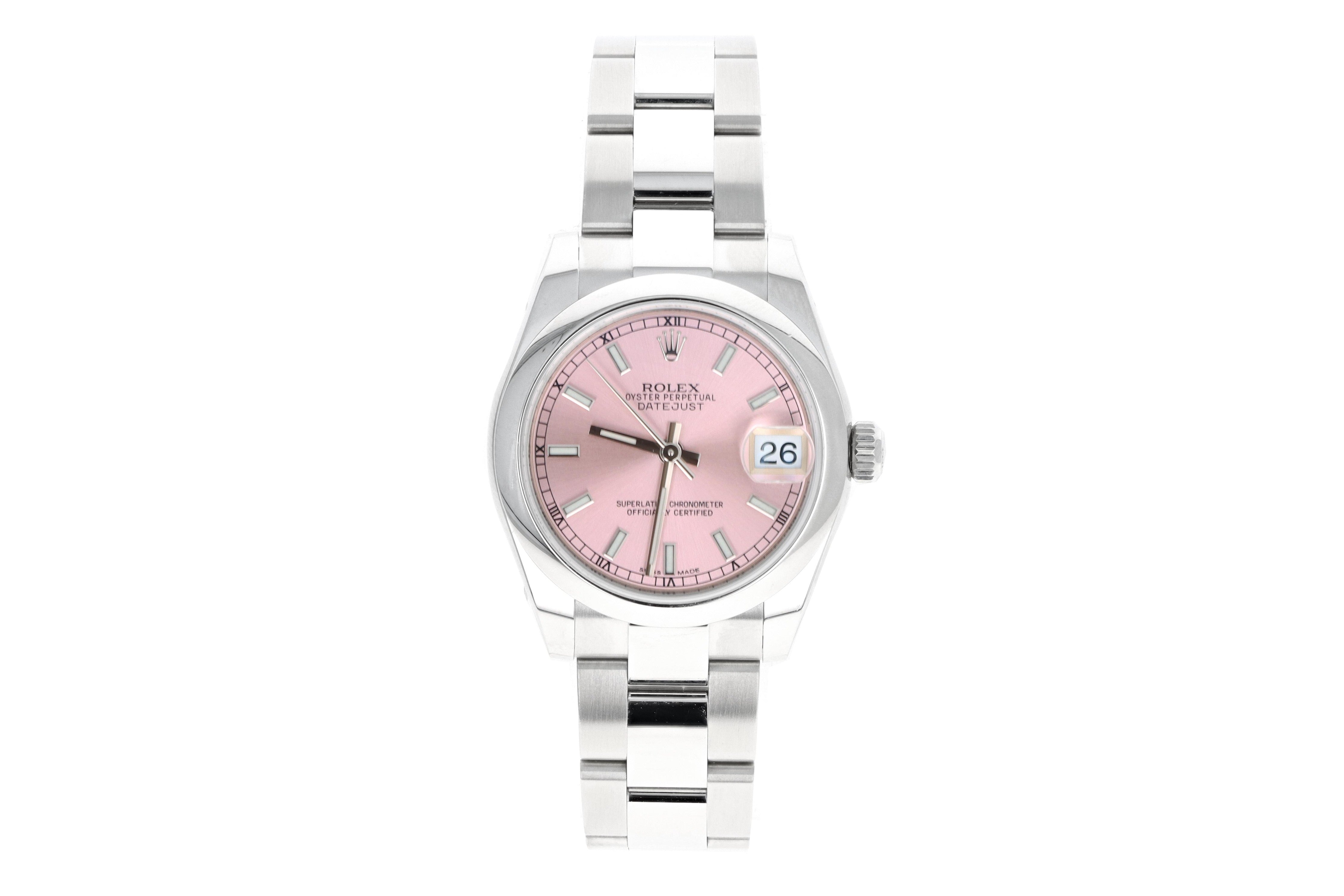 Rolex Datejust 31 Model 178240 Pink Stick Dial - Queen May