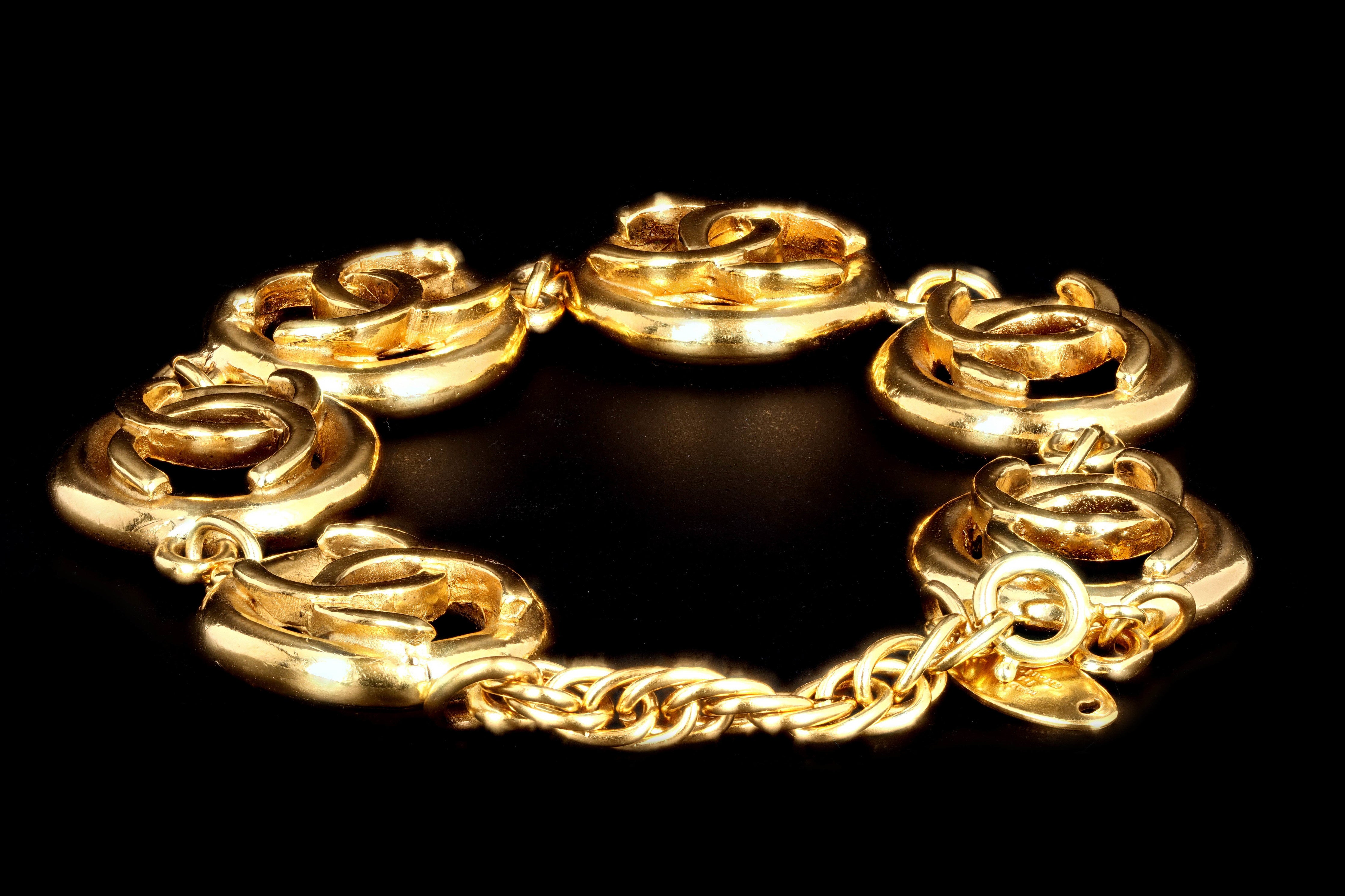 1983 Vintage Chanel Logo Bracelet - Queen May