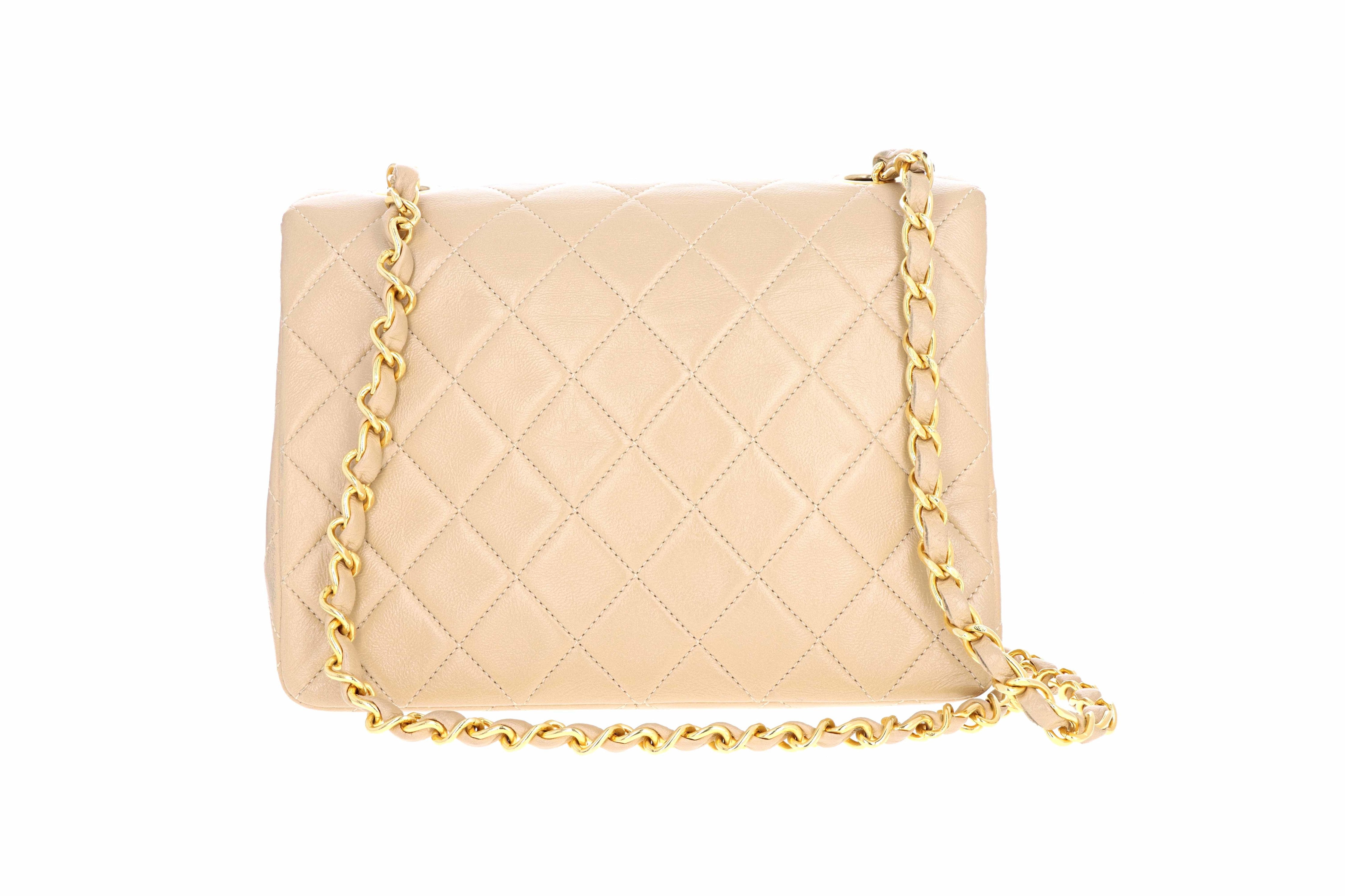 Rare Vintage Chanel Mini 2.55 Classic Square Quilted Lambskin Single Flap Bag - Queen May