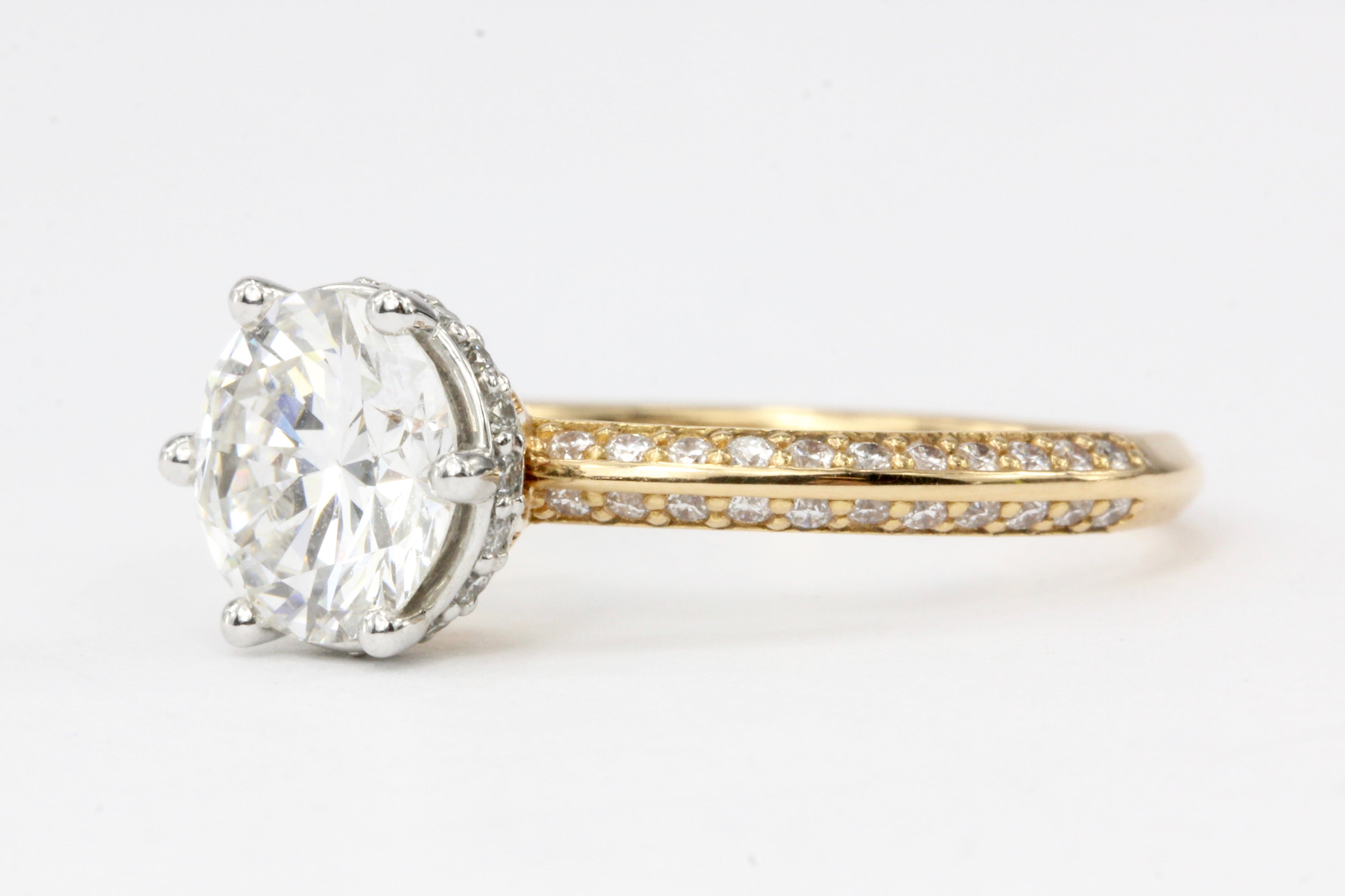 New 18K Rose Gold 1.35 Carat Diamond Engagement Ring GIA Certified - Queen May