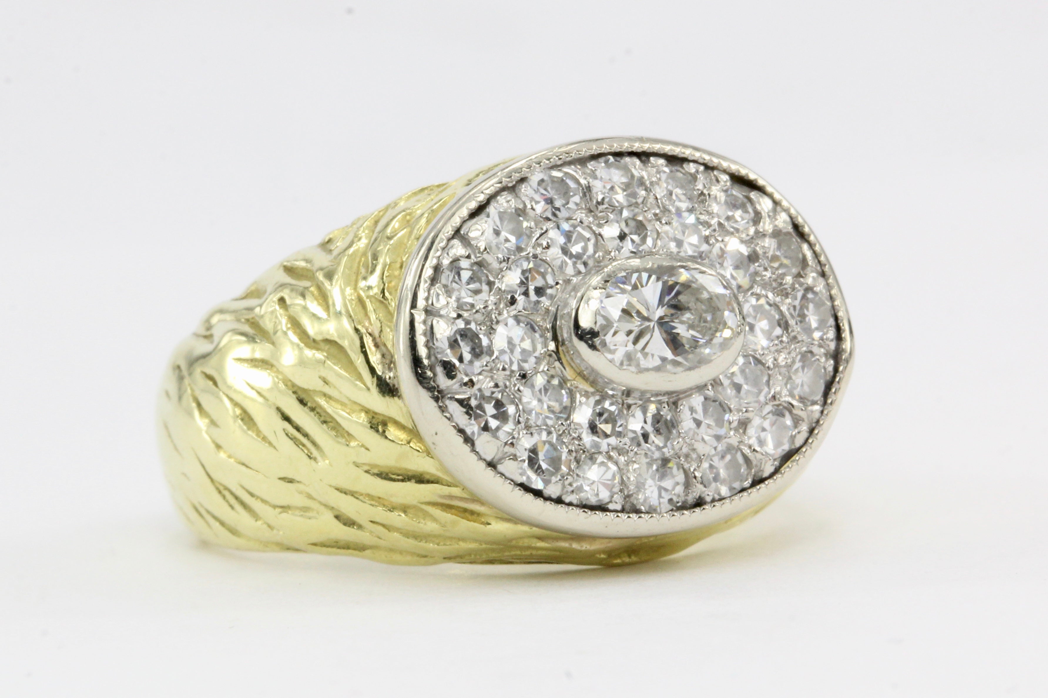 18K Yellow and White Gold .86 CTW Diamond Ring - Queen May