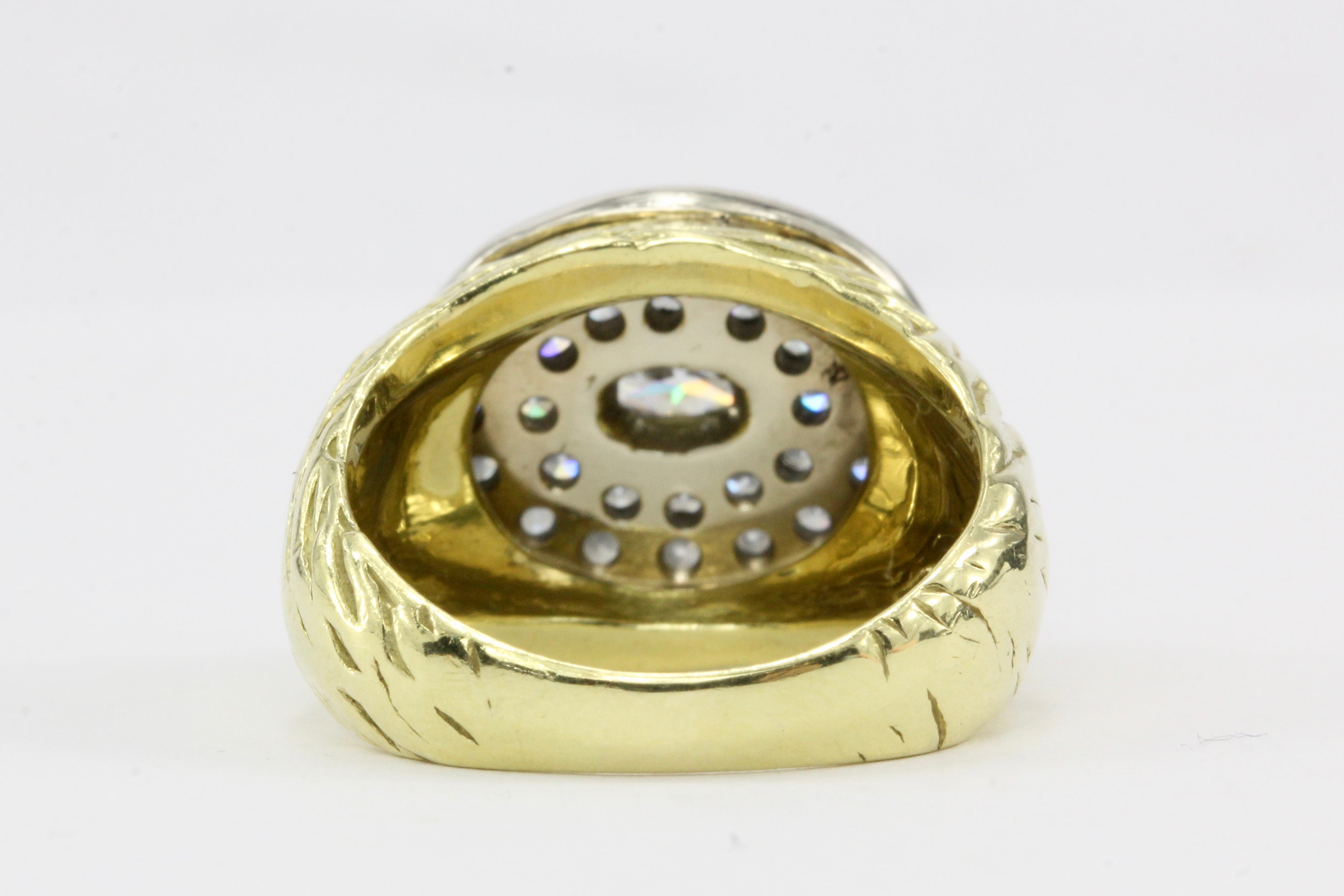 18K Yellow and White Gold .86 CTW Diamond Ring - Queen May
