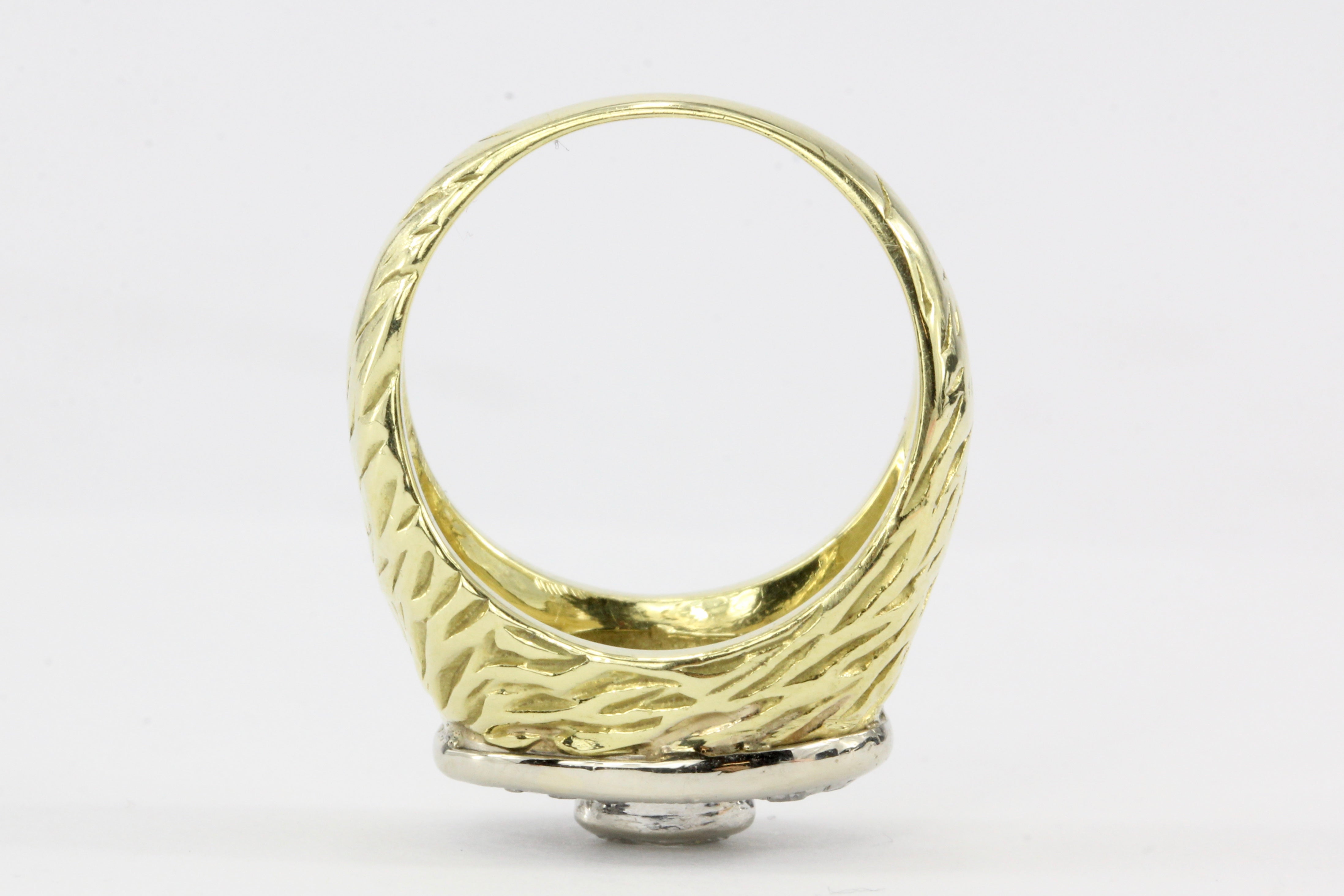 18K Yellow and White Gold .86 CTW Diamond Ring - Queen May