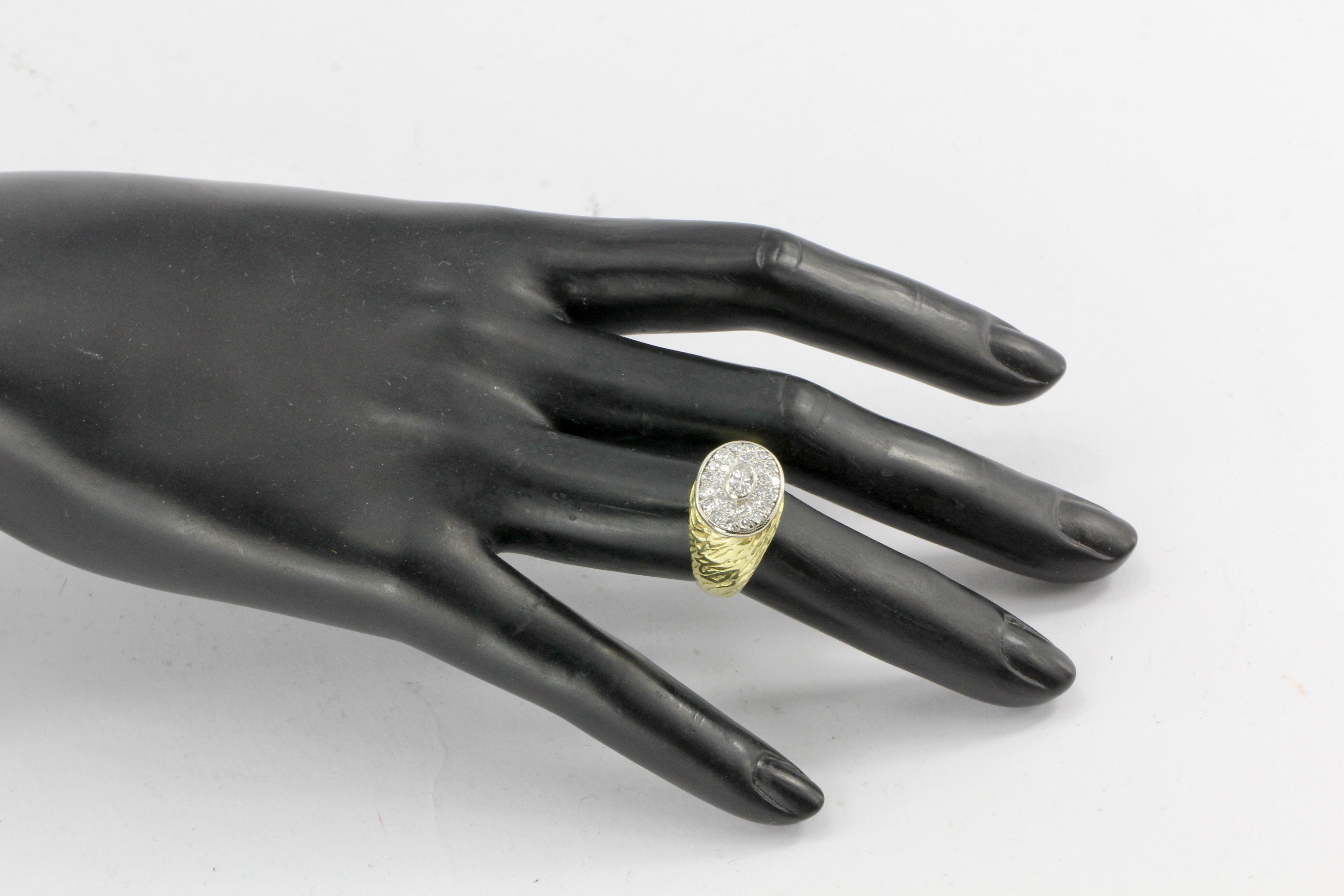 18K Yellow and White Gold .86 CTW Diamond Ring - Queen May
