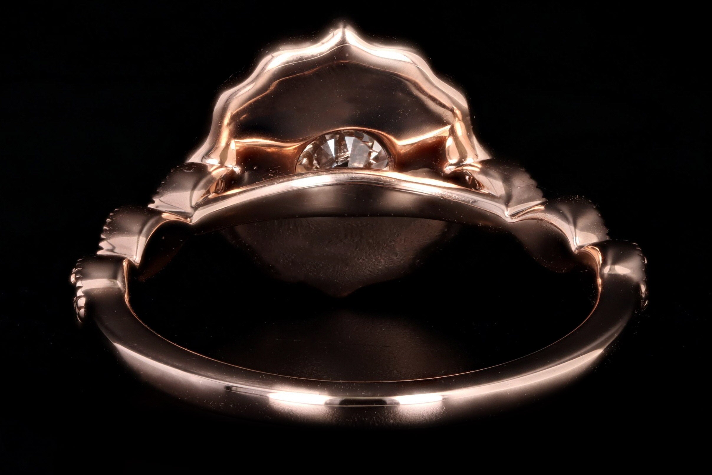 14K Rose Gold .75 Carat Round Brilliant Diamond Engagement Ring - Queen May