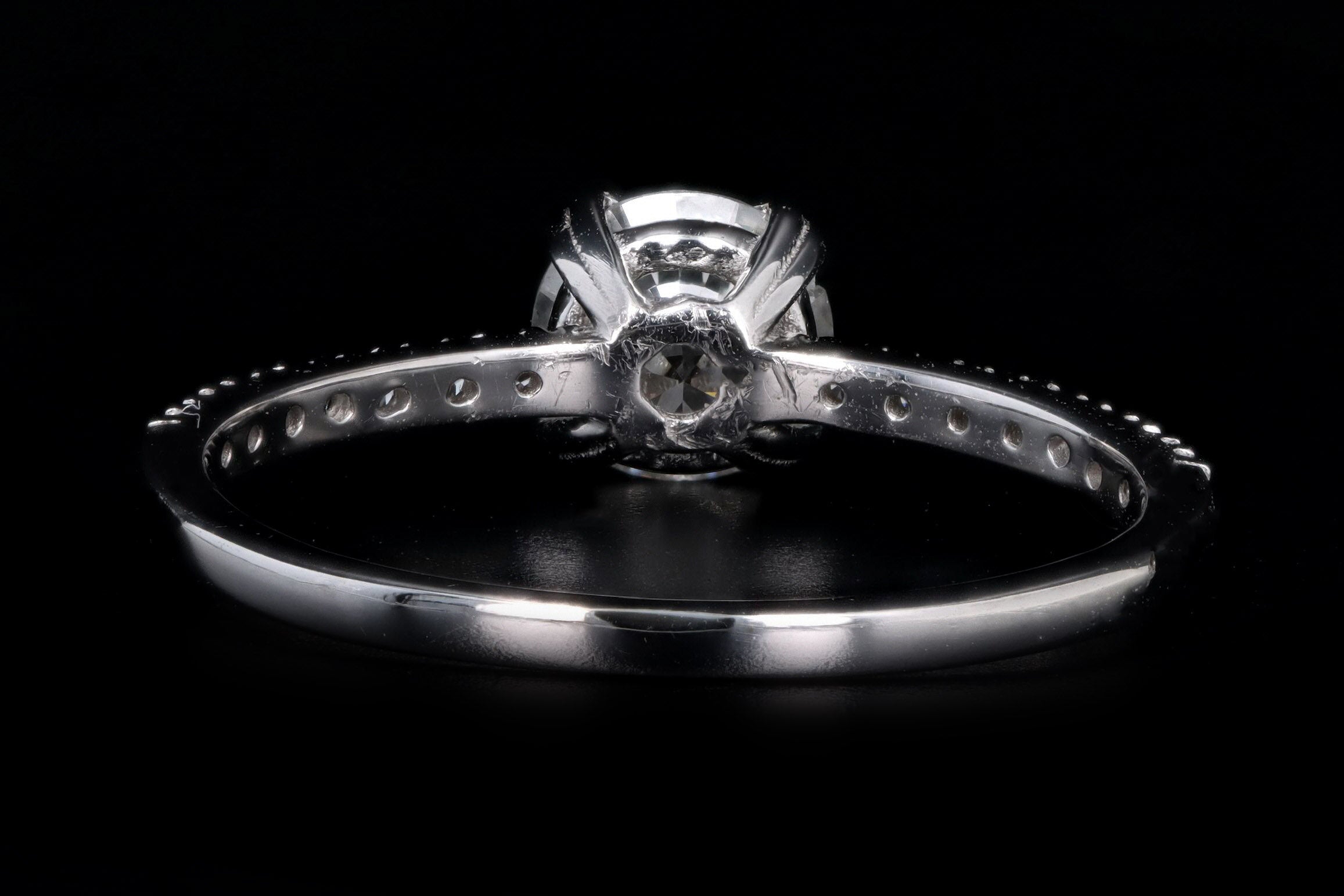 14K White Gold .79 Carat Round Brilliant Diamond Engagement Ring - Queen May