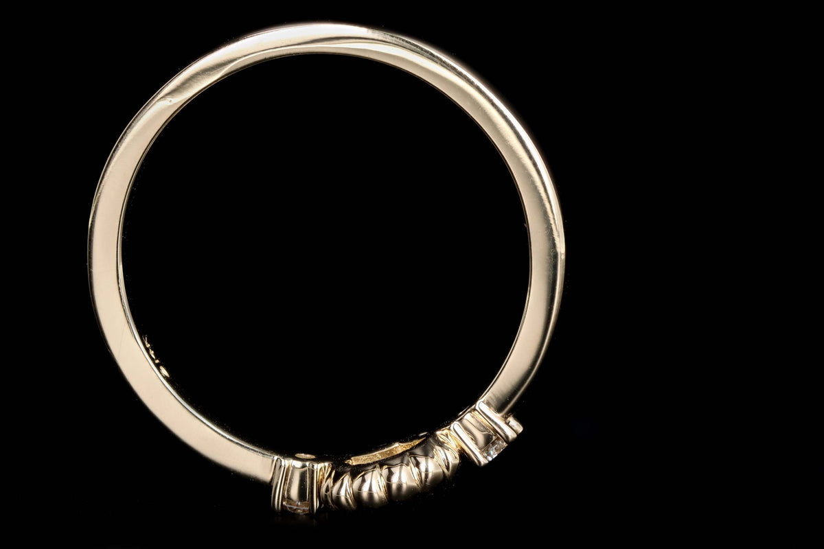 14K Yellow Gold Diamond Seashell Ring - Queen May