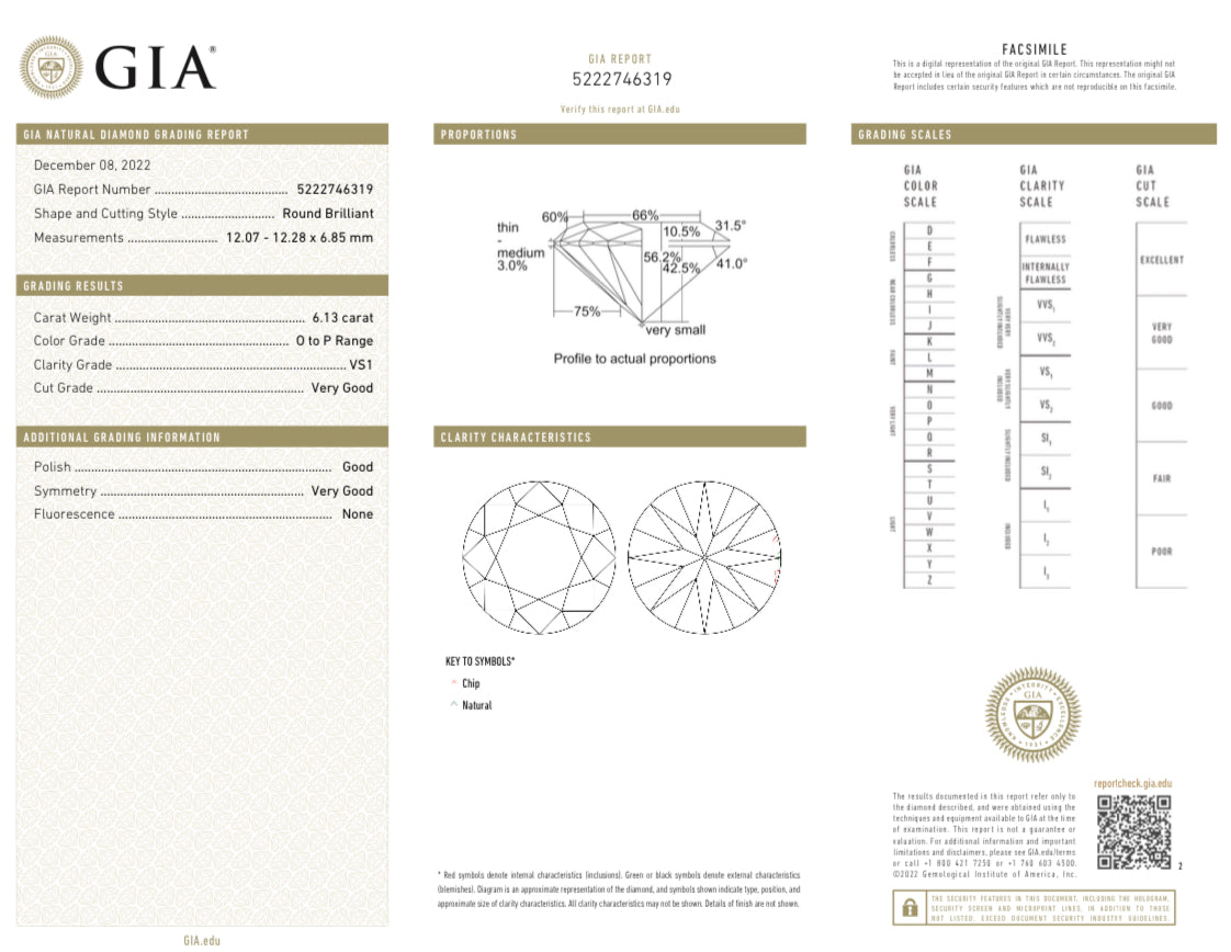 6.13 Carat Round Brilliant Diamond Hidden Halo Engagement in 18K Yellow Gold Platinum GIA Certified - Queen May