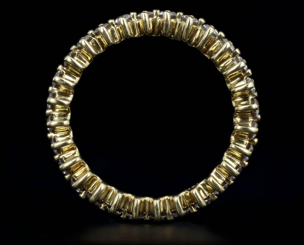 18K Yellow Gold 0.50 Carat Total Weight Diamond Round Eternity Band - Queen May
