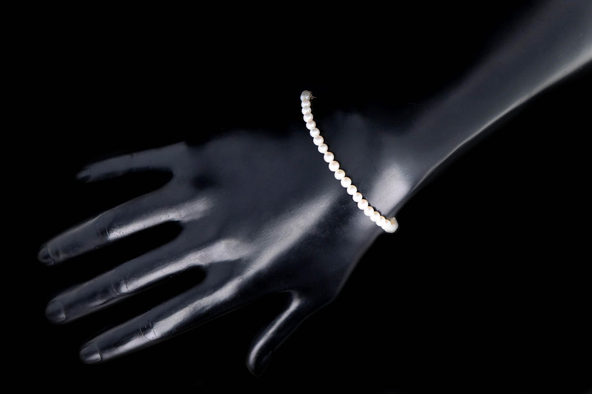 14K Yellow Gold Freshwater Cultured Pearl Bracelet - Queen May