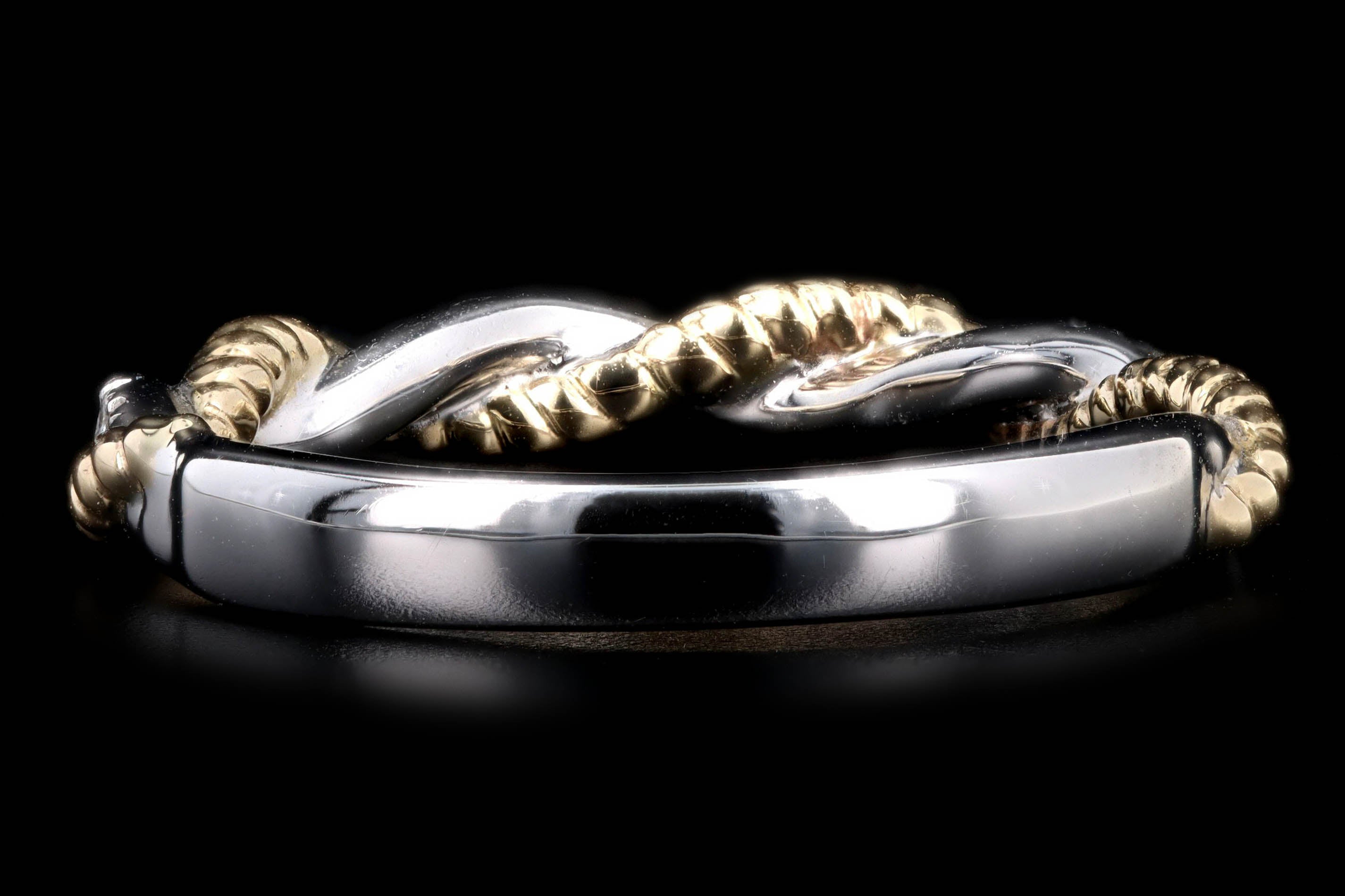 14K Gold Twisted Rope Diamond Stackable Wedding Band - Queen May