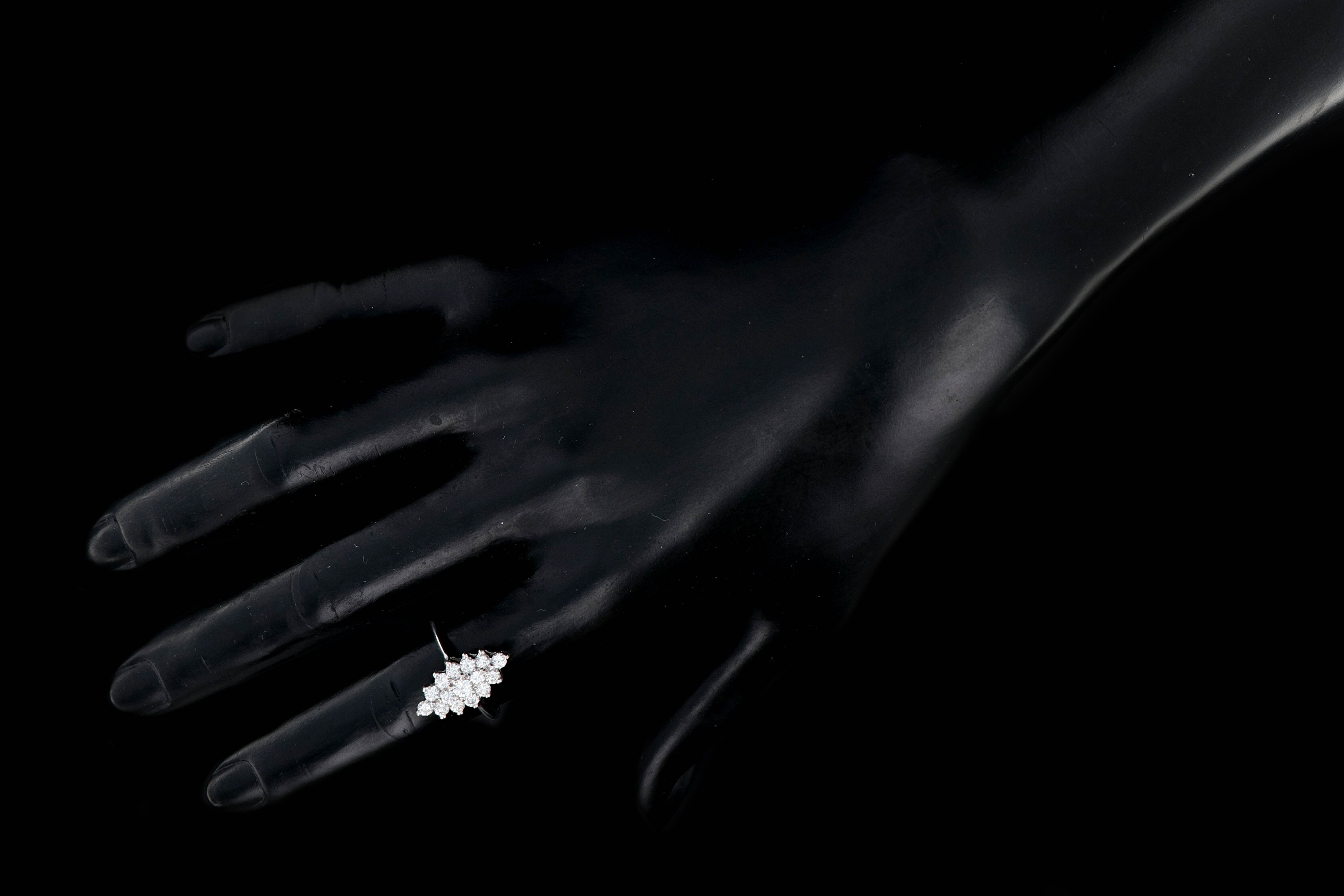 Modern 14K White Gold .85 CTW Round Diamond Ring - Queen May