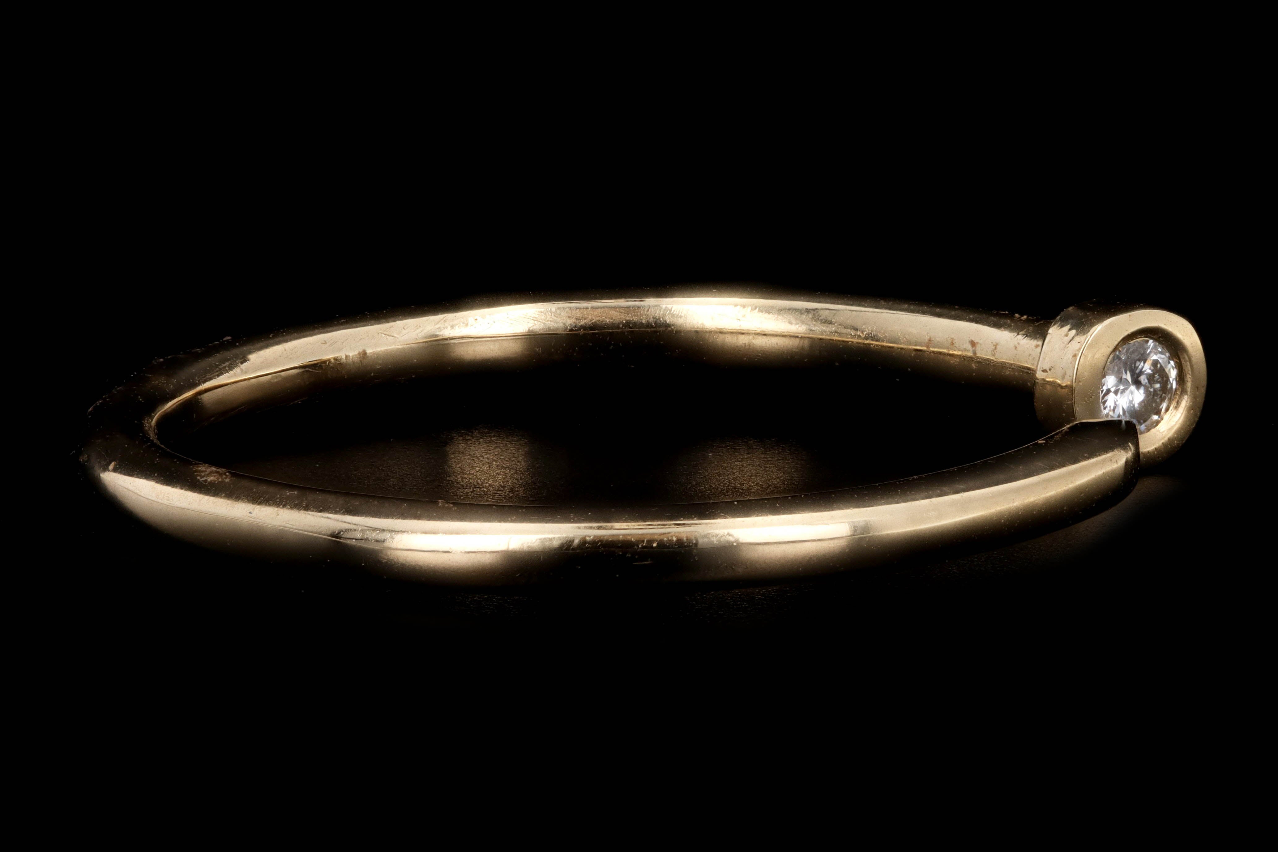 New 14K Yellow Gold Diamond Nail Cuff Ring - Queen May
