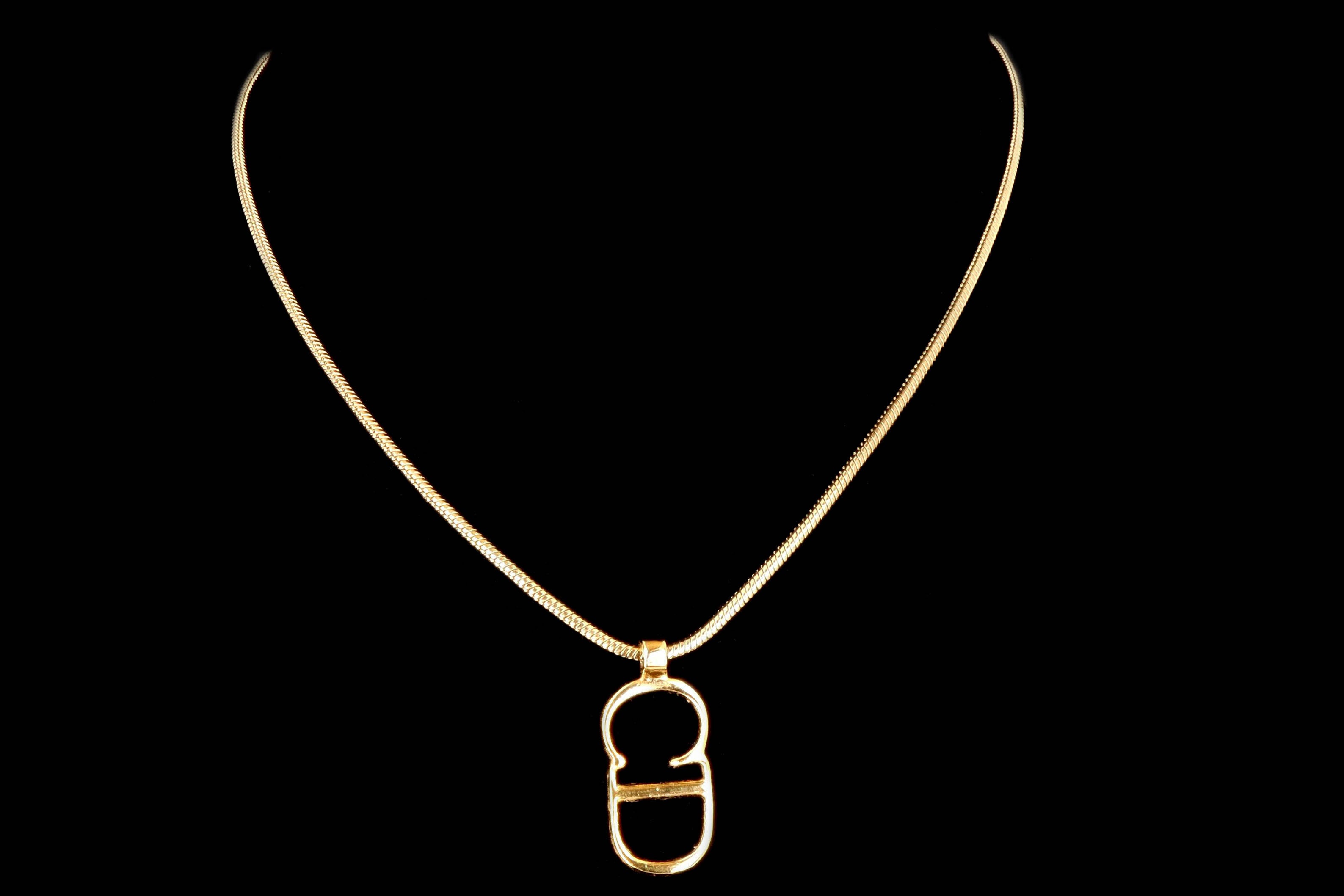 Vintage Christian Dior Logo Necklace - Queen May