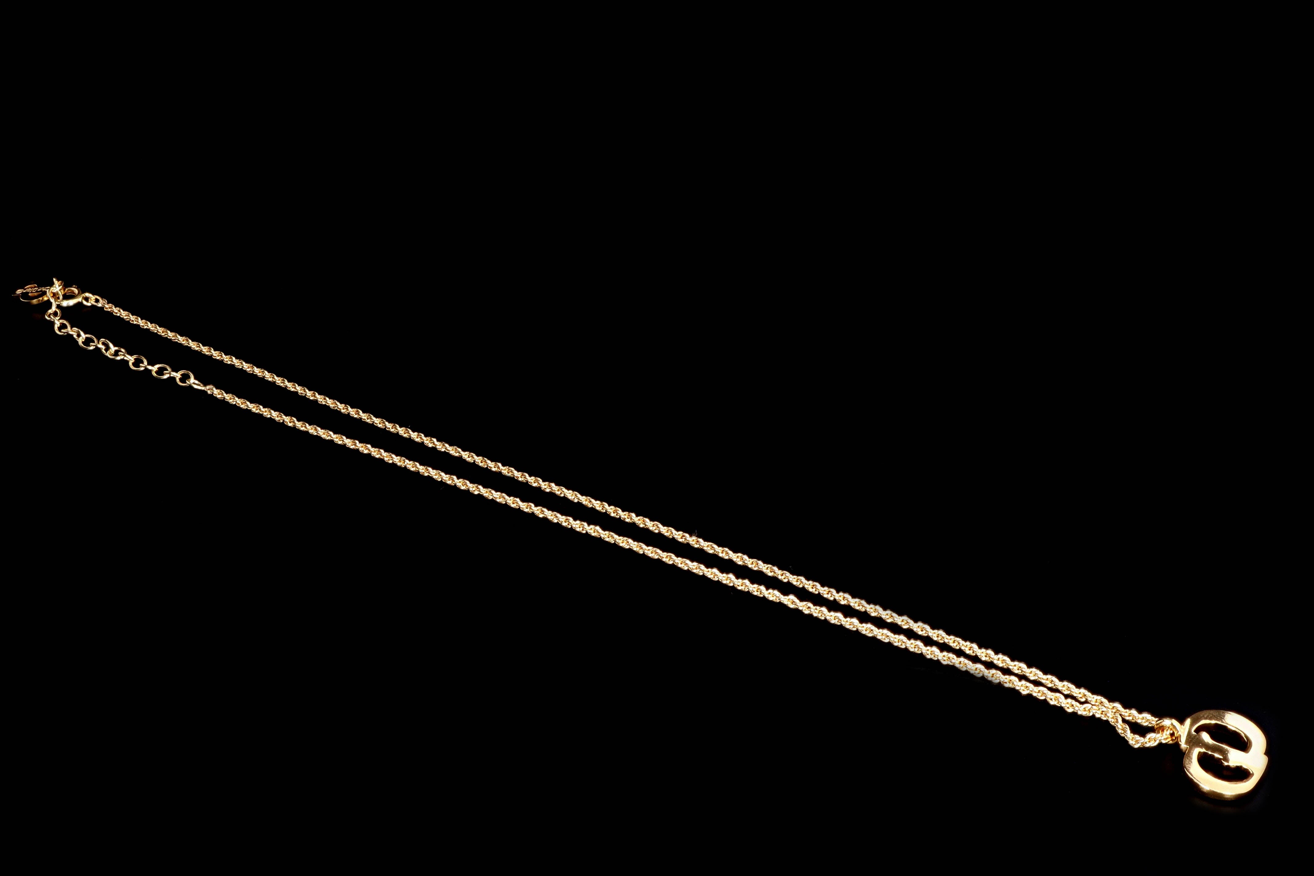 Vintage Christian Dior Logo Necklace - Queen May