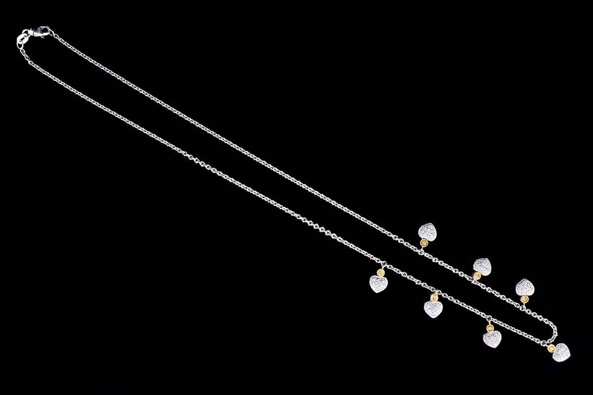 18K Gold .50 Carat Round Brilliant Diamond Heart Necklace - Queen May