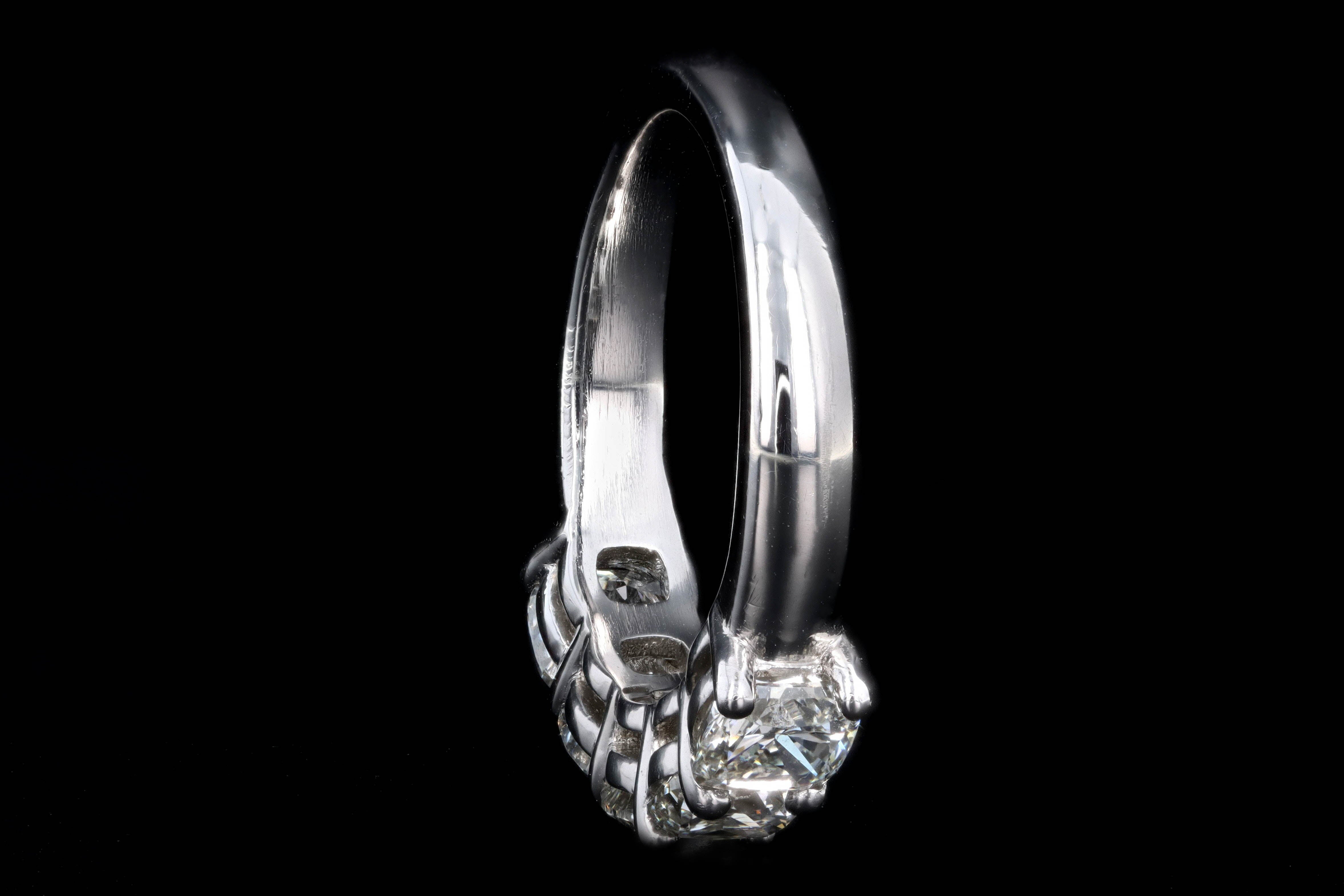 New Platinum 2.05 Carat Cushion Cut Diamond Five Stone Band - Queen May
